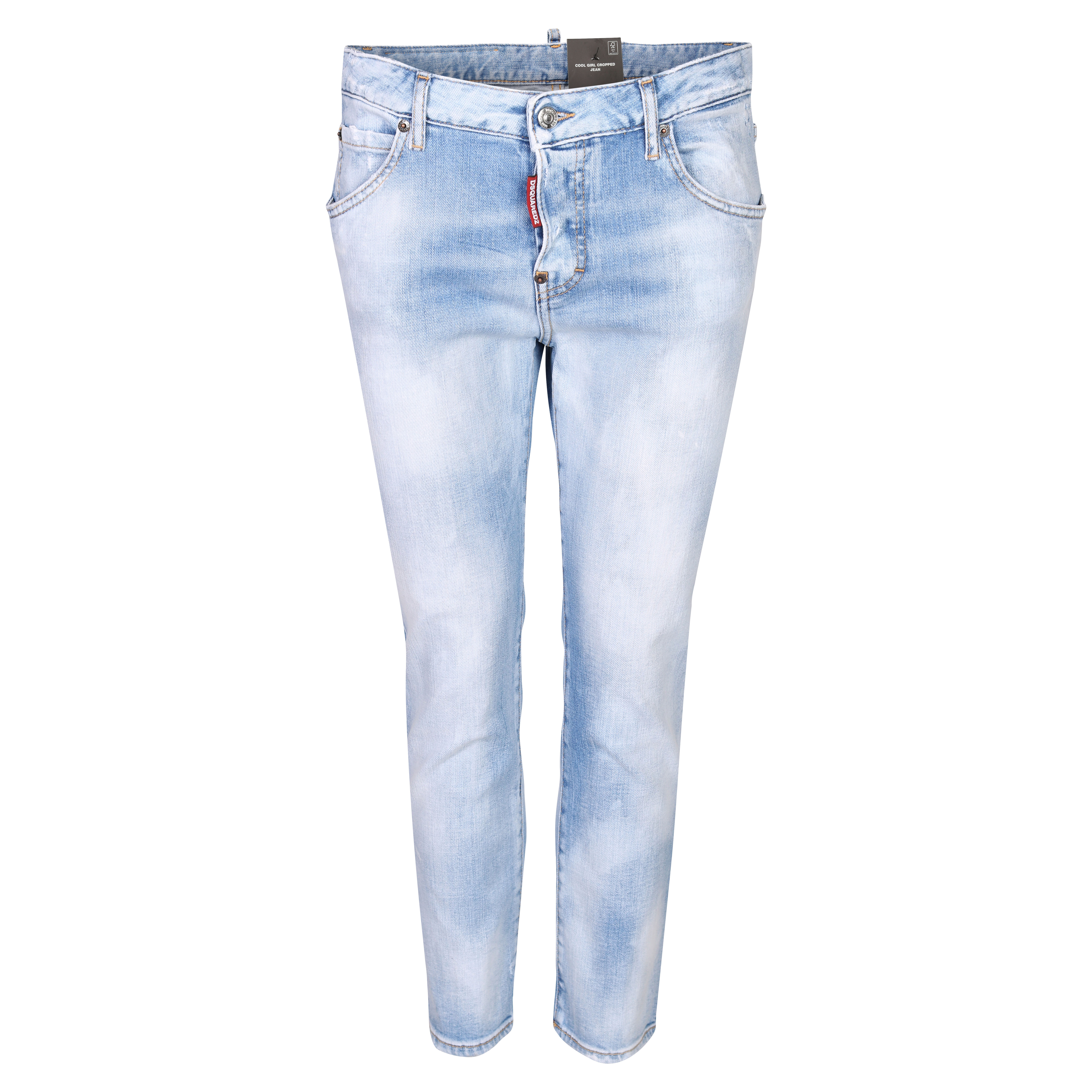 Dsquared Jeans Cool Girl Cropped Jean Light Blue Washed Dsquared Jeans Cool Girl Cropped Jean Light Blue Washed