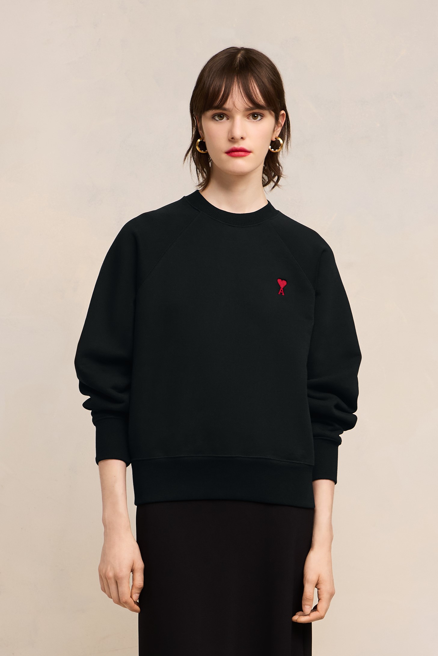 AMI PARIS de Coeur Sweatshirt in Black XXL