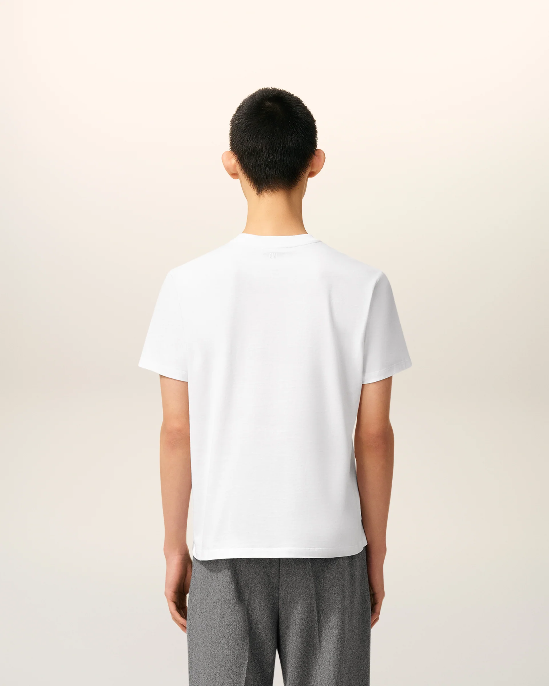 AMI PARIS de Coeur Logo T-Shirt in White/Black