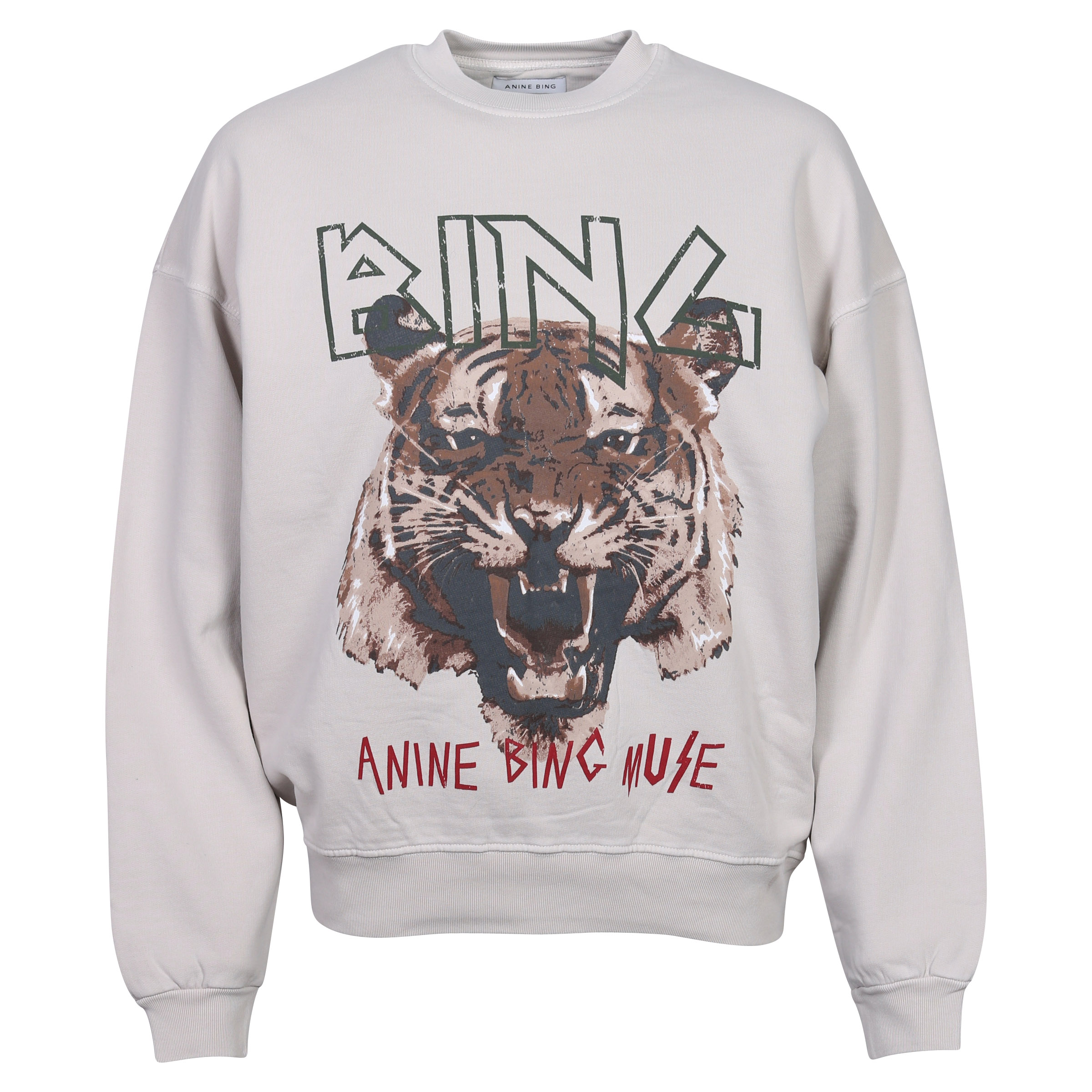 Anine Bing Tiger Sweatshirt Stone