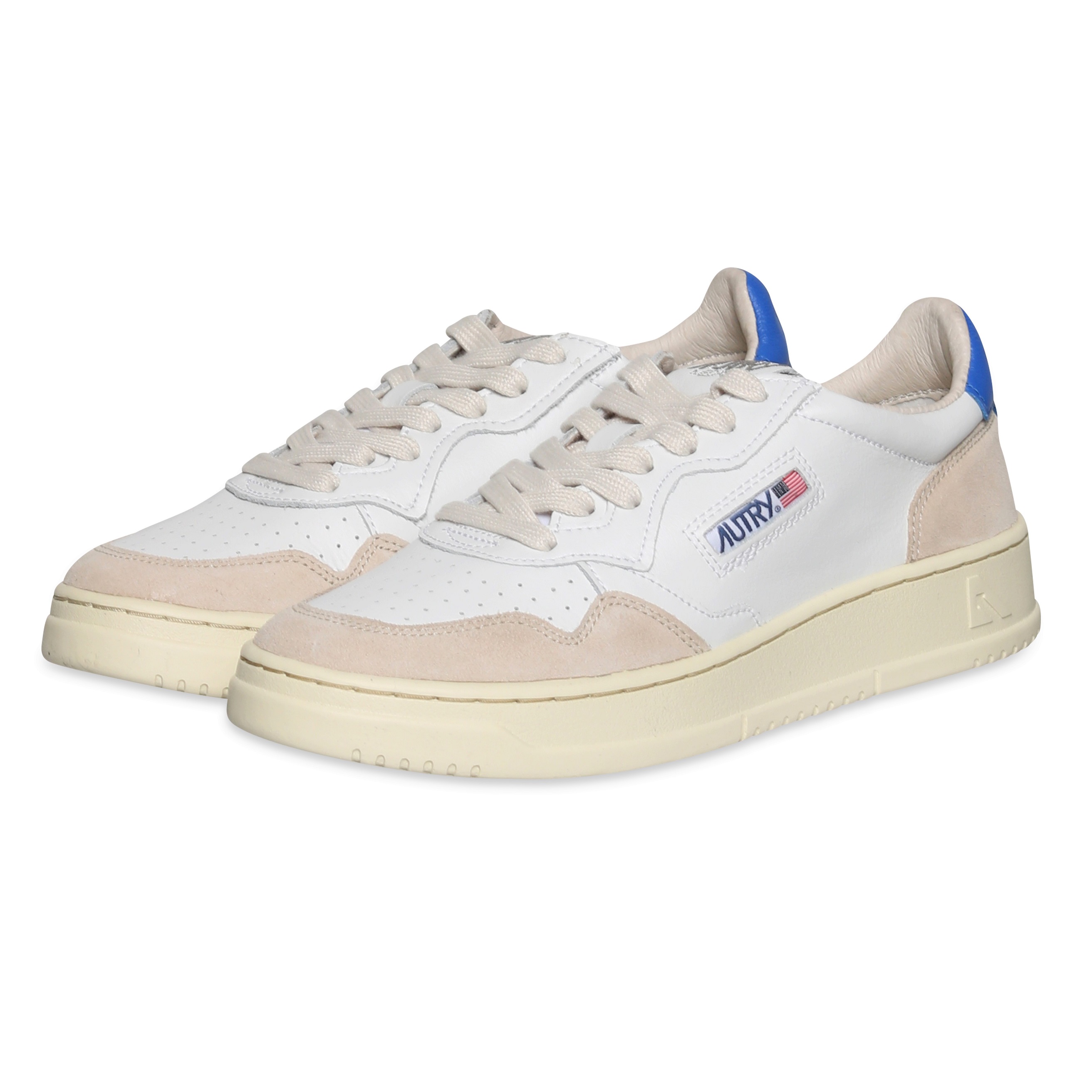 Autry Action Shoes Low Sneaker White/Suede/Princ Blue 39