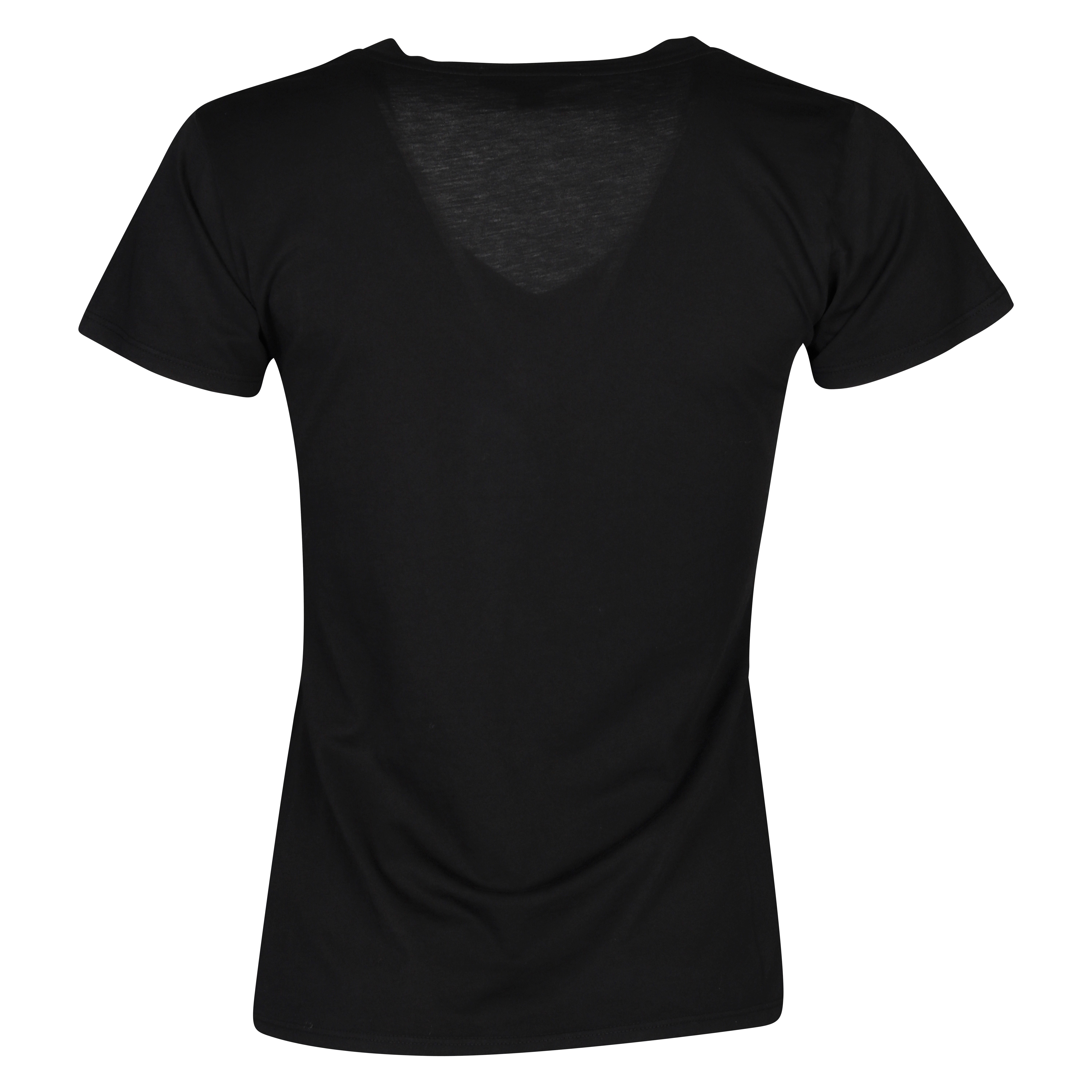 Nili Lotan Carol V-Neck T-Shirt Jet Black