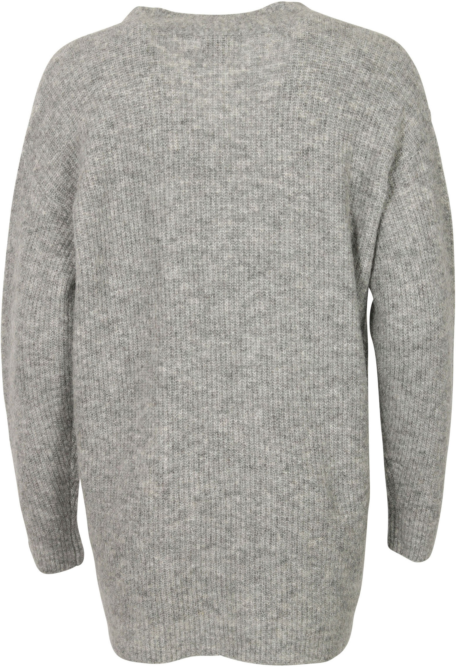 Ganni Knit V-Neck Pullover Grey Melange M