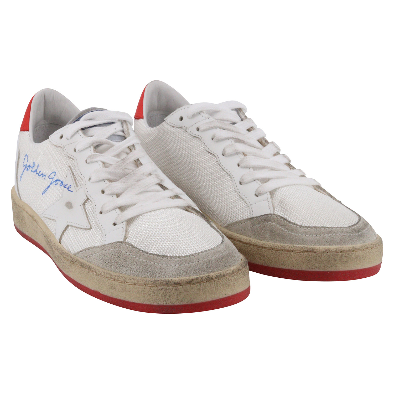 Golden Goose Sneaker Ballstar White Ice/Cherry Red