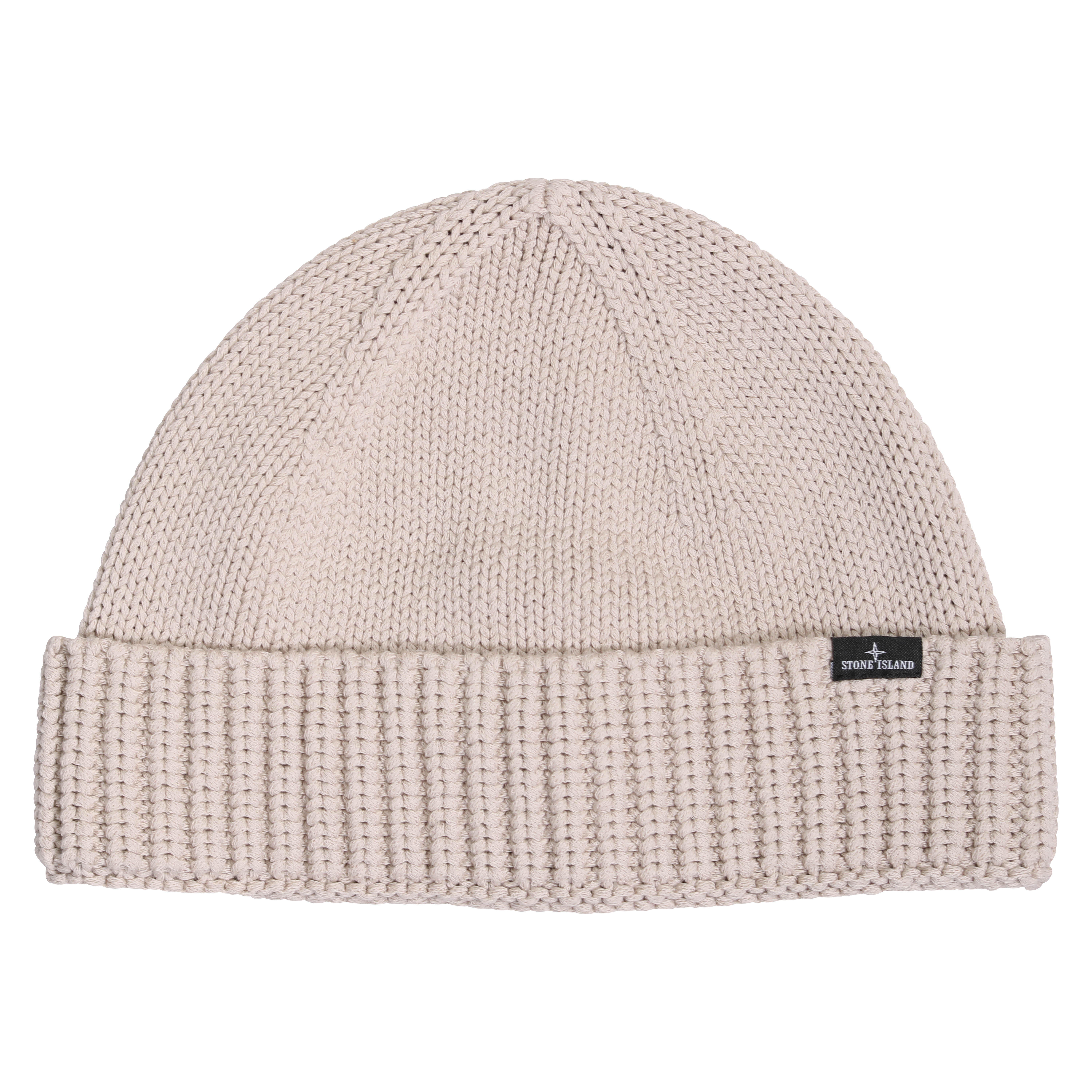 Stone Island Cotton Knit Cap in Beige