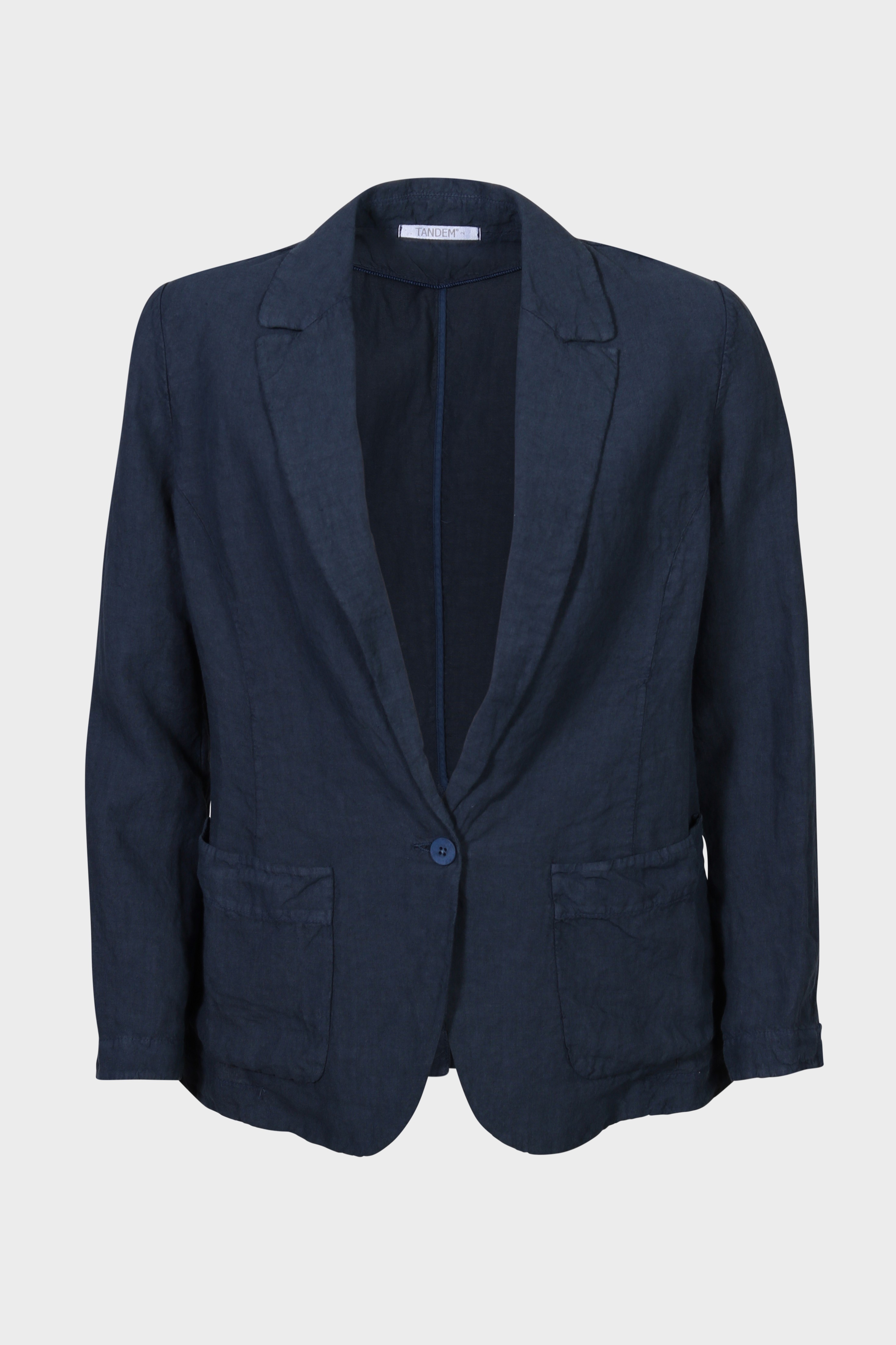 TANDEM Linen Blazer in Blue TANDEM Linen Blazer in Blue