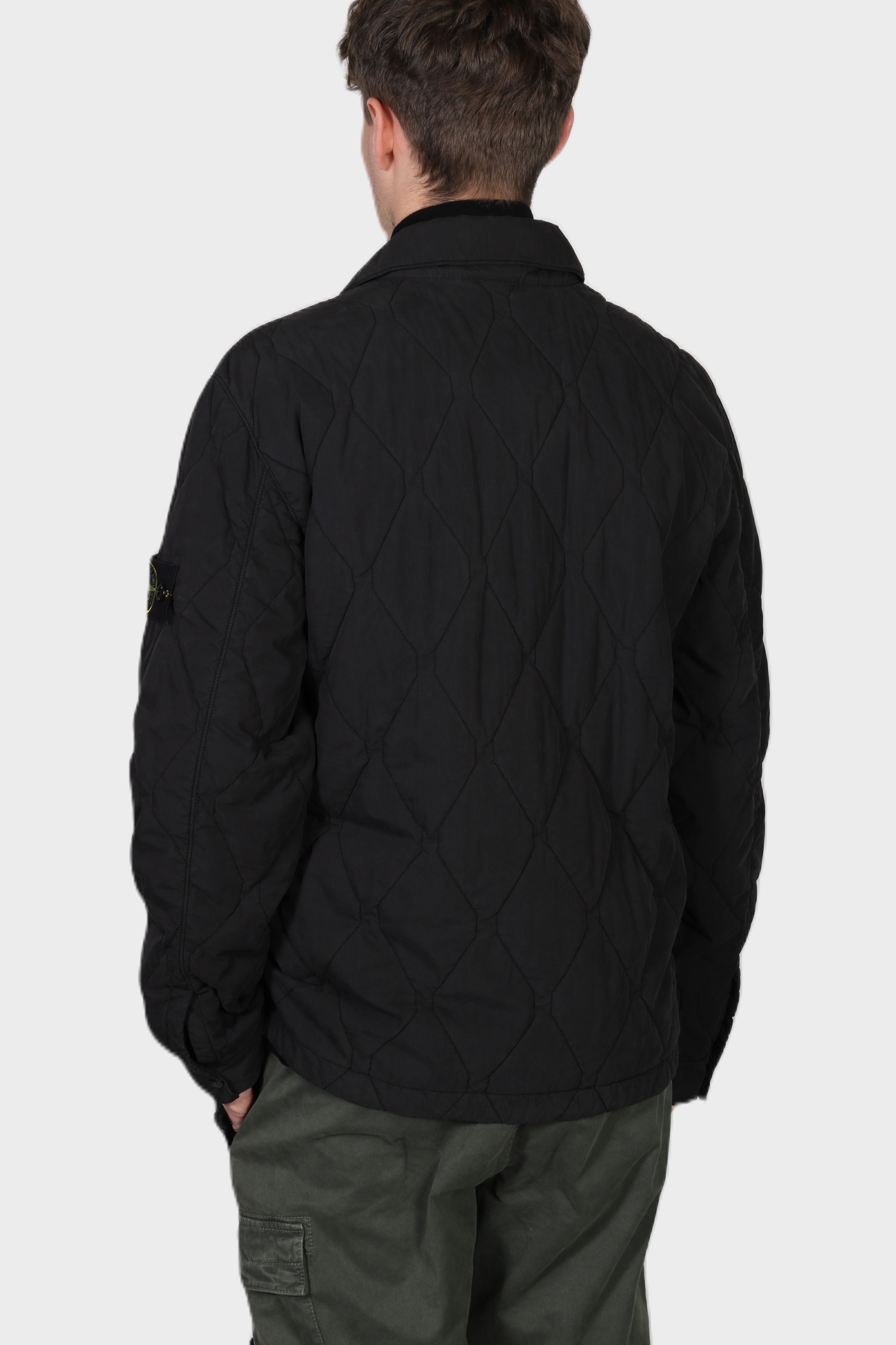 STONE ISLAND 50 Fili Quilted-TC Jacket in Black S STONE ISLAND 50 Fili Quilted-TC Jacket in Black 3XL