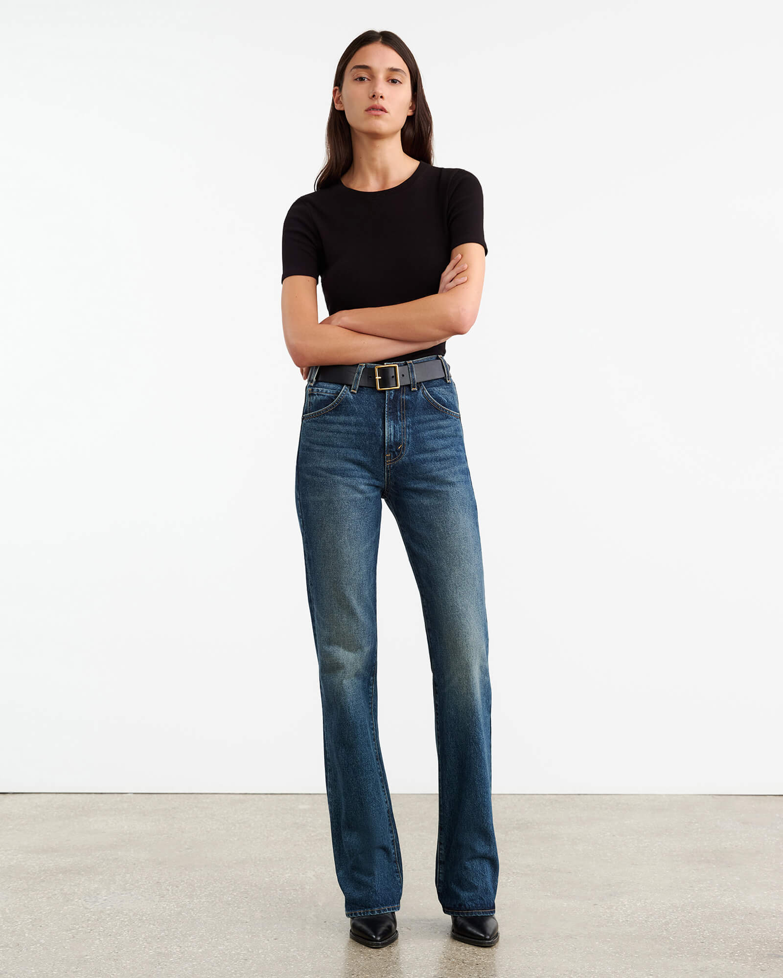 NILI LOTAN Slim Fit T-Shirt in Black
