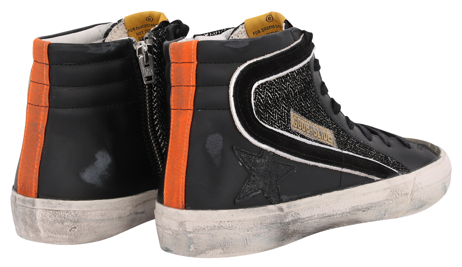 Golden Goose Sneaker Slide Black Orange Green