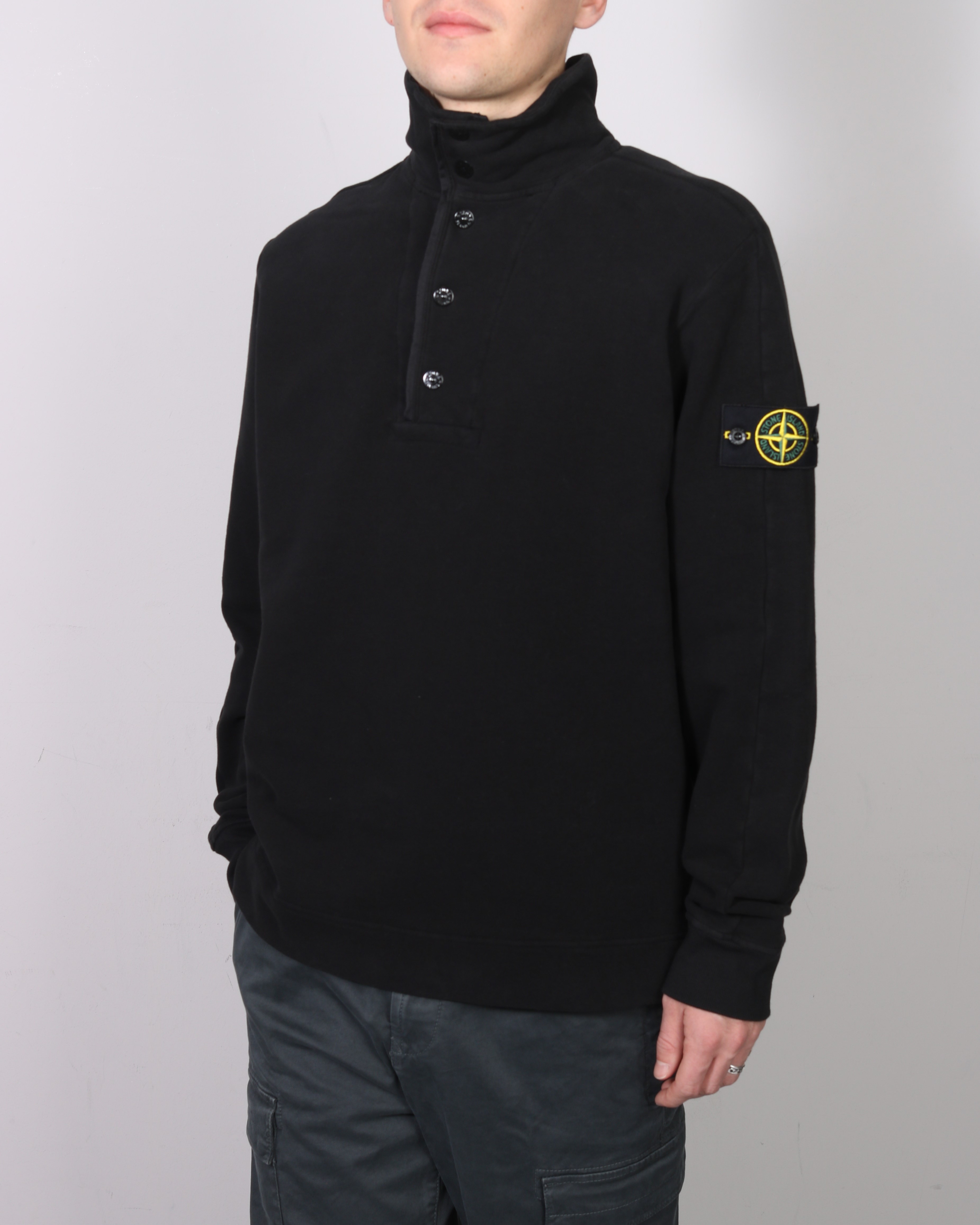 STONE ISLAND Soft Stretch Sweatshirt in Black