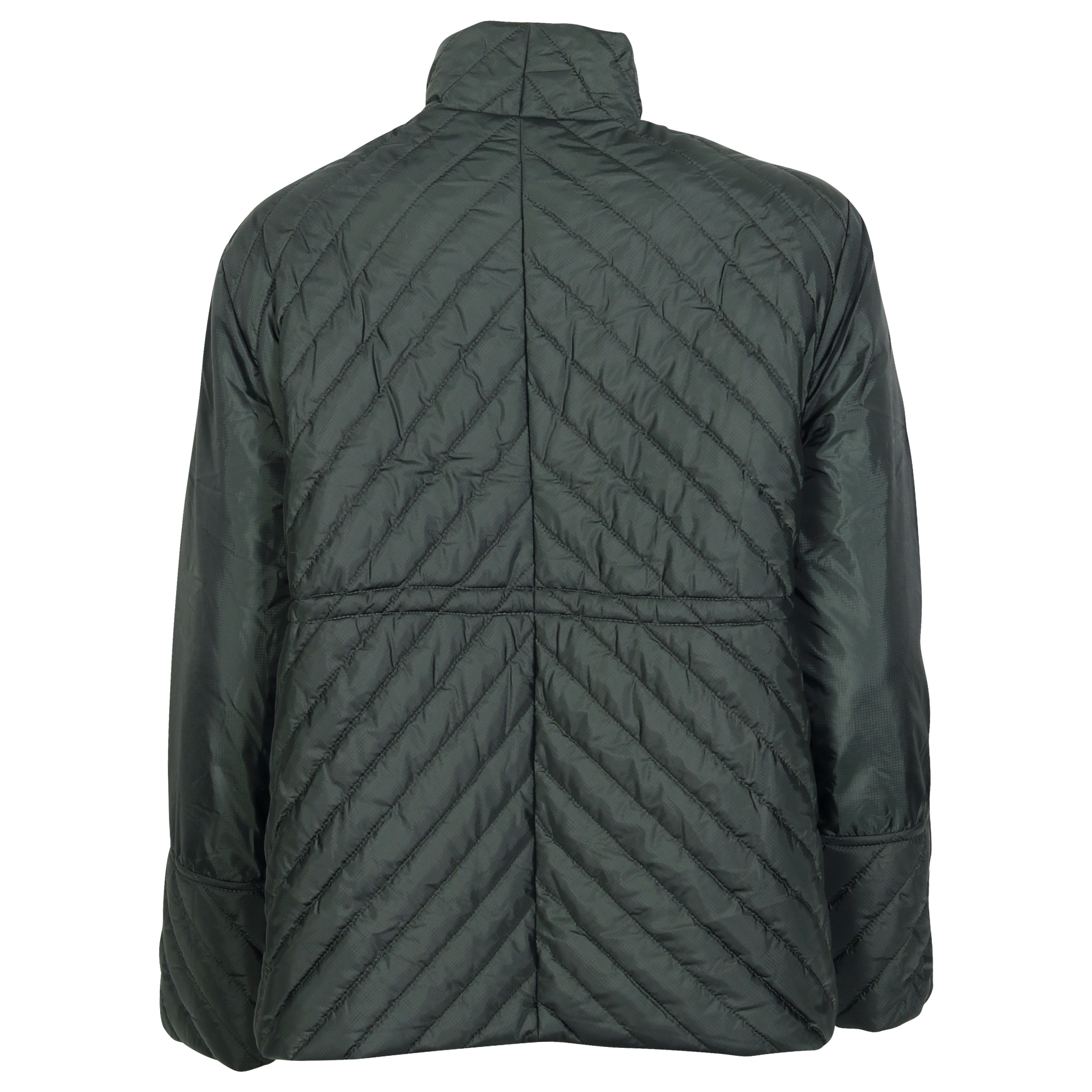 Ganni Recycled Ripstop Quilt Jacket in Dark Green