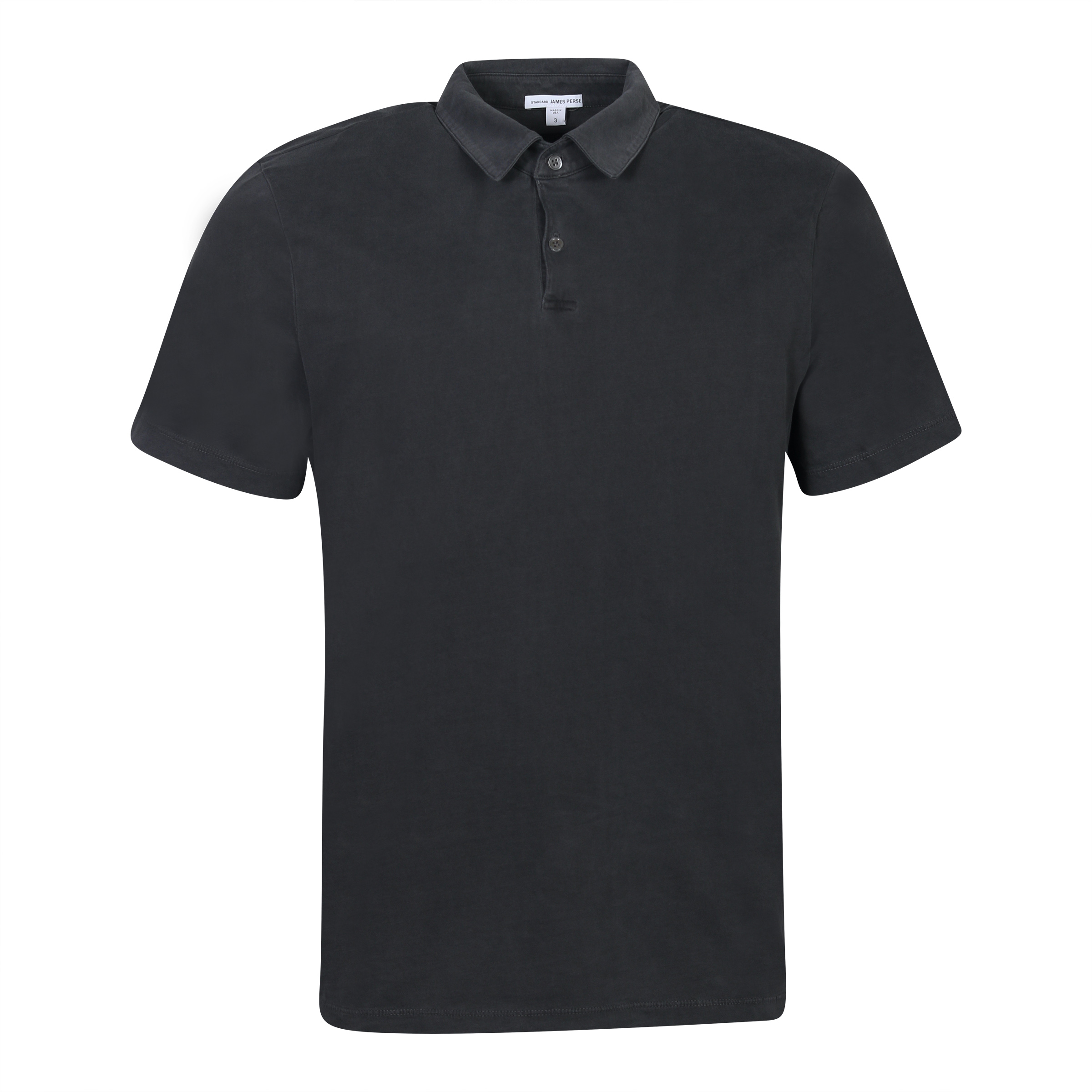 JAMES PERSE Revised Standard Polo in Carbon 2XL/5
