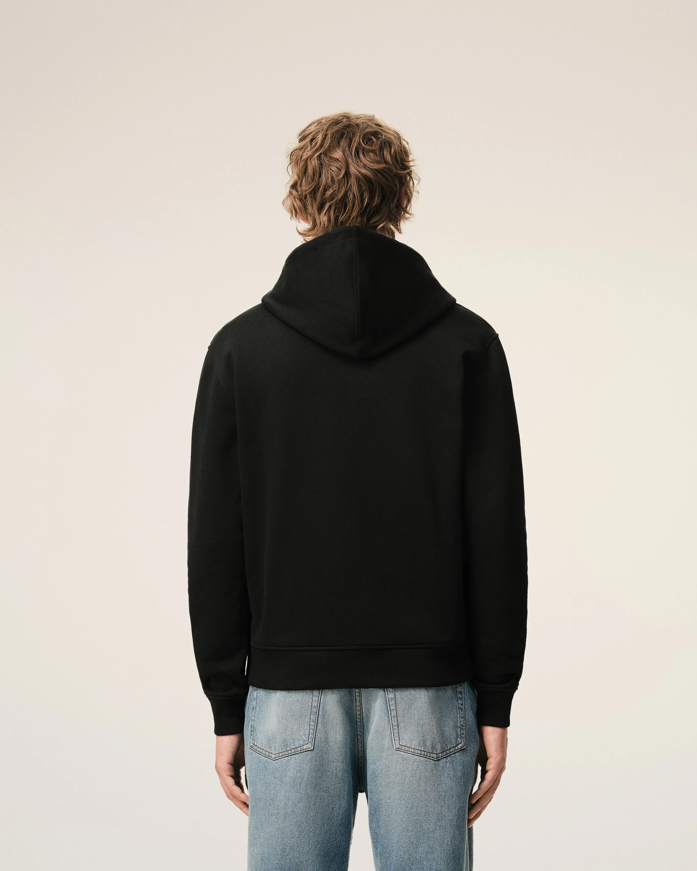 AMI PARIS de Coeur Zip Hoodie in Black / Red