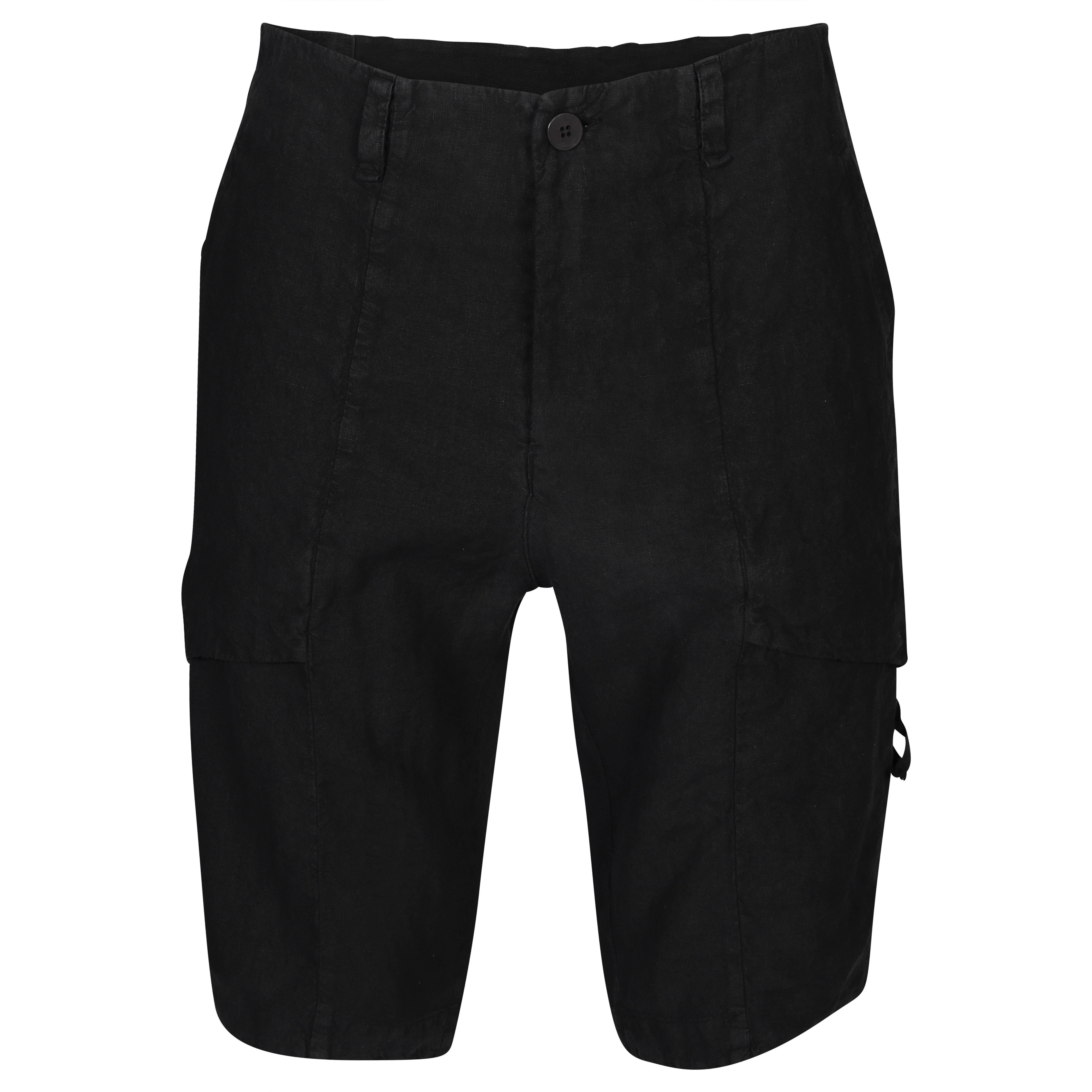 Transit Uomo Linen Bermuda in Black