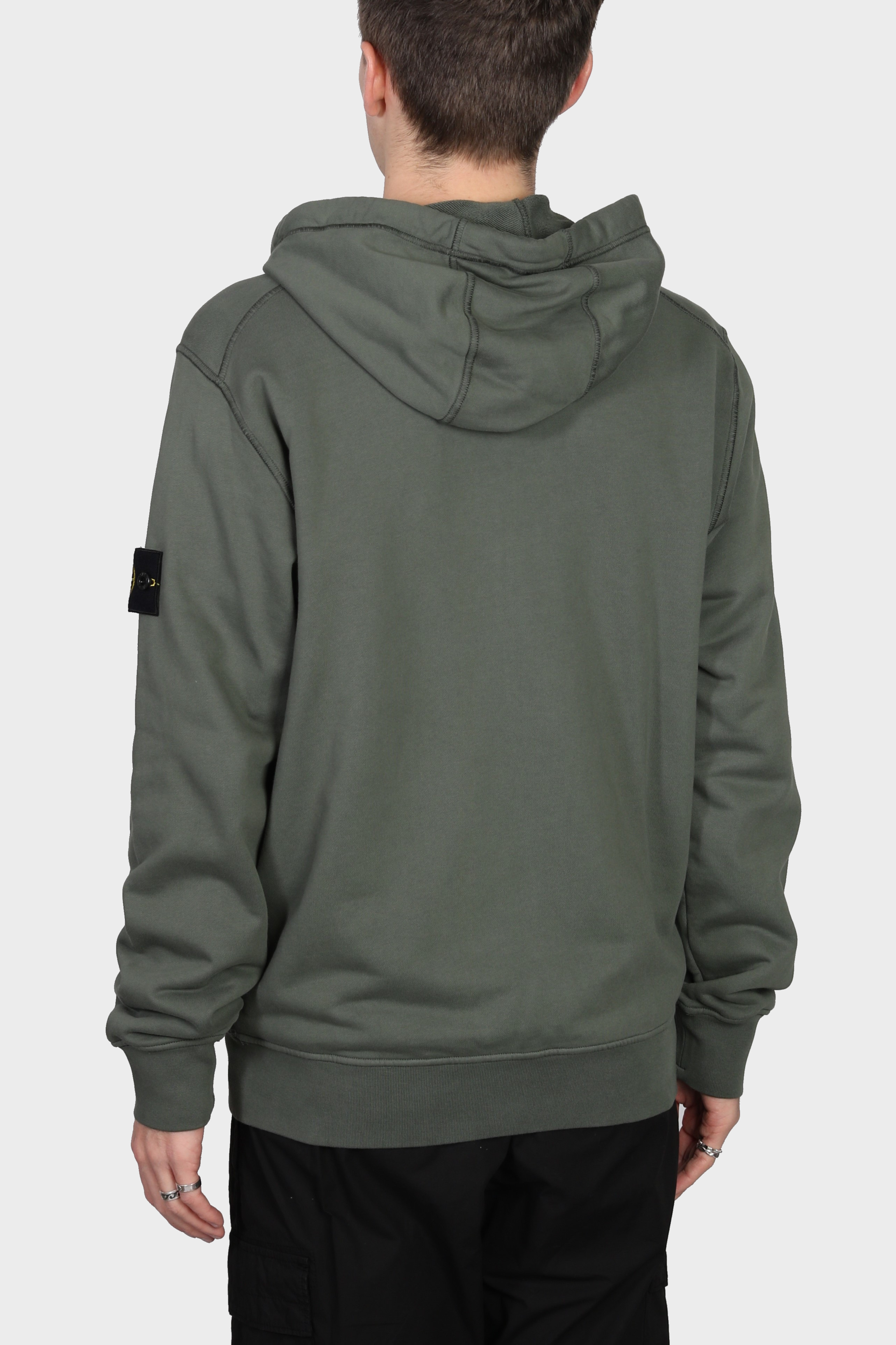 STONE ISLAND Zip Hoodie in Green 3XL