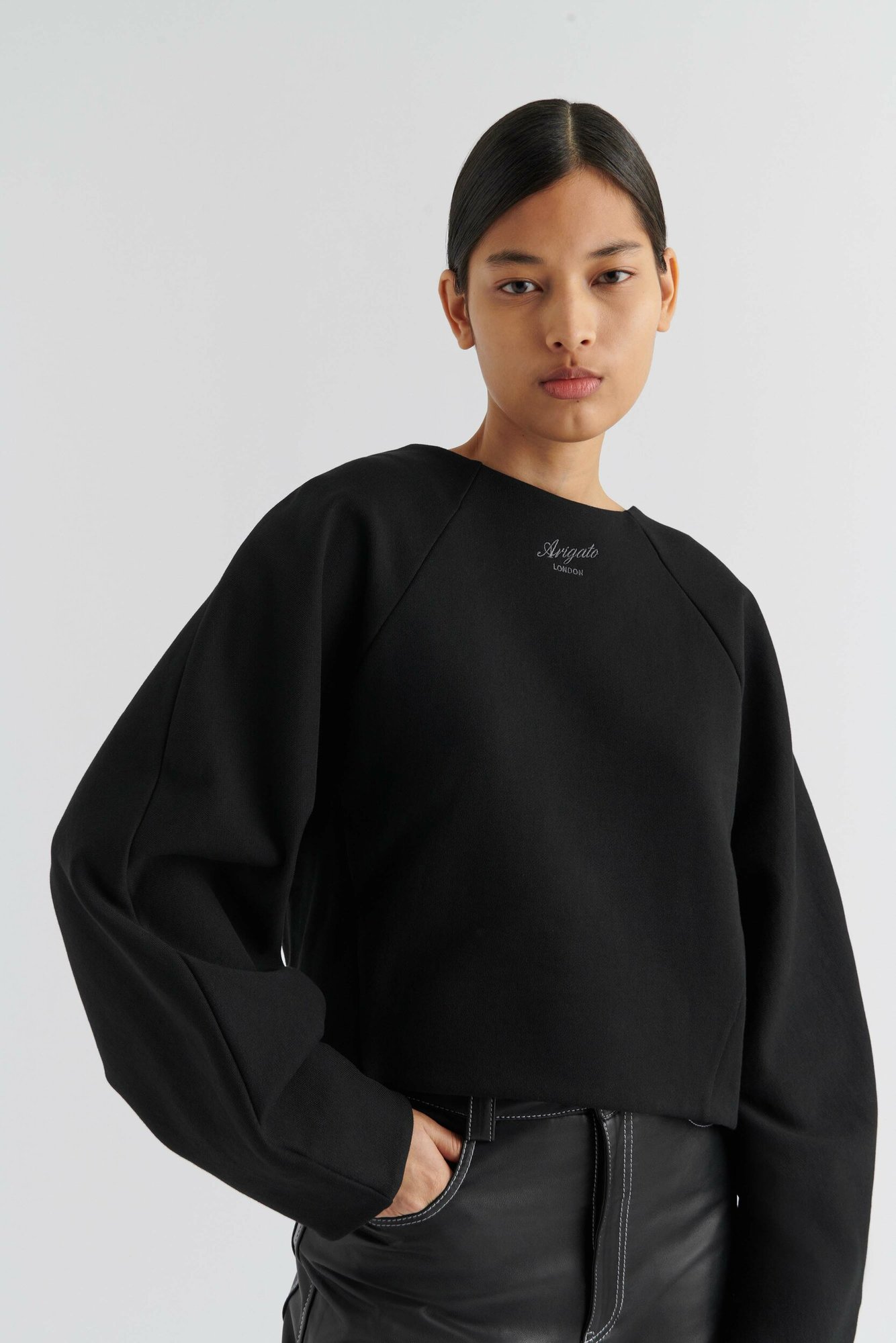 AXEL ARIGATO Halle Sweatshirt in Black L