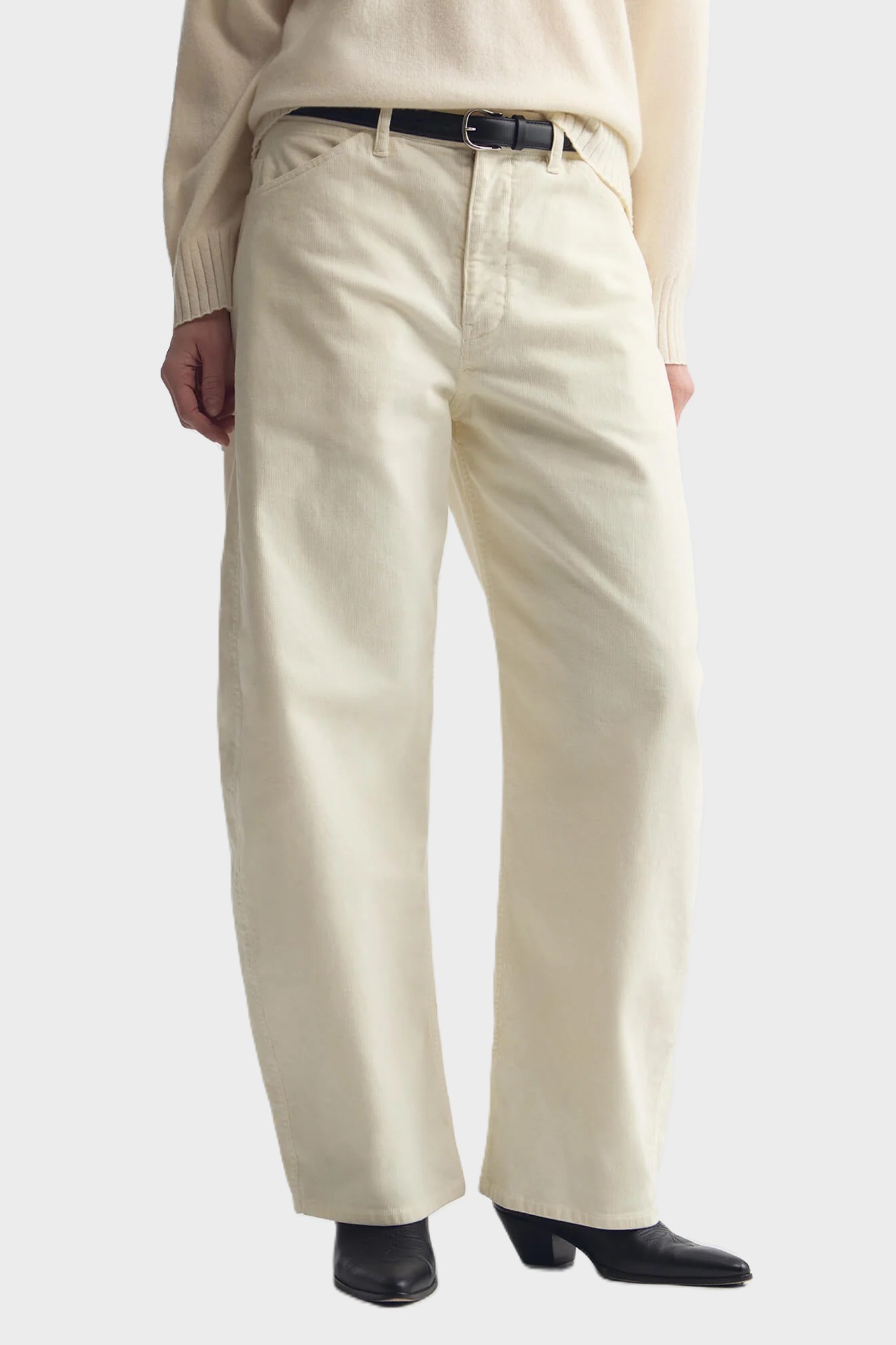 NILI LOTAN Tribeca Corduroy Pant in Stone