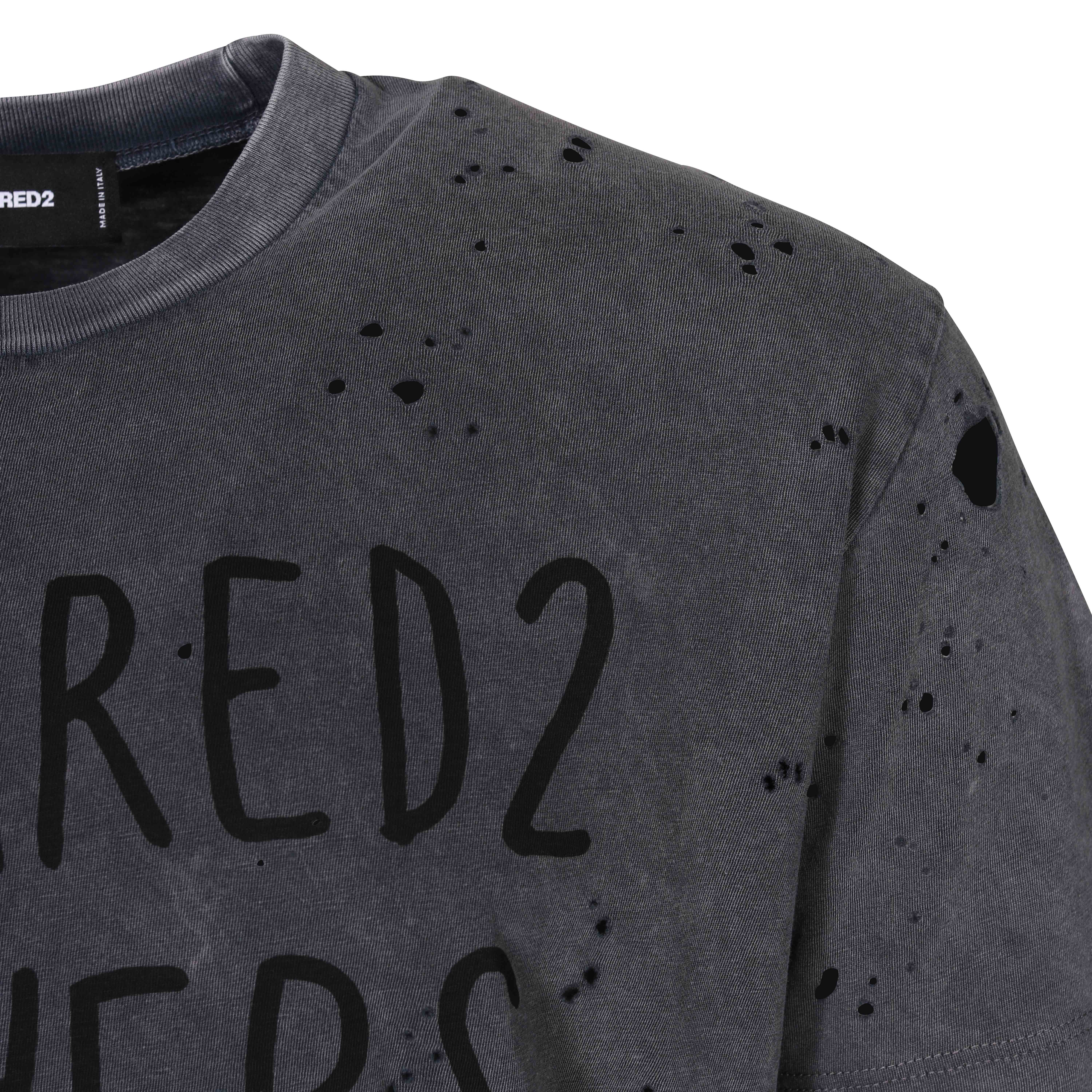 Dsquared Still Rule Cool T-Shirt in Washed Dark Grey