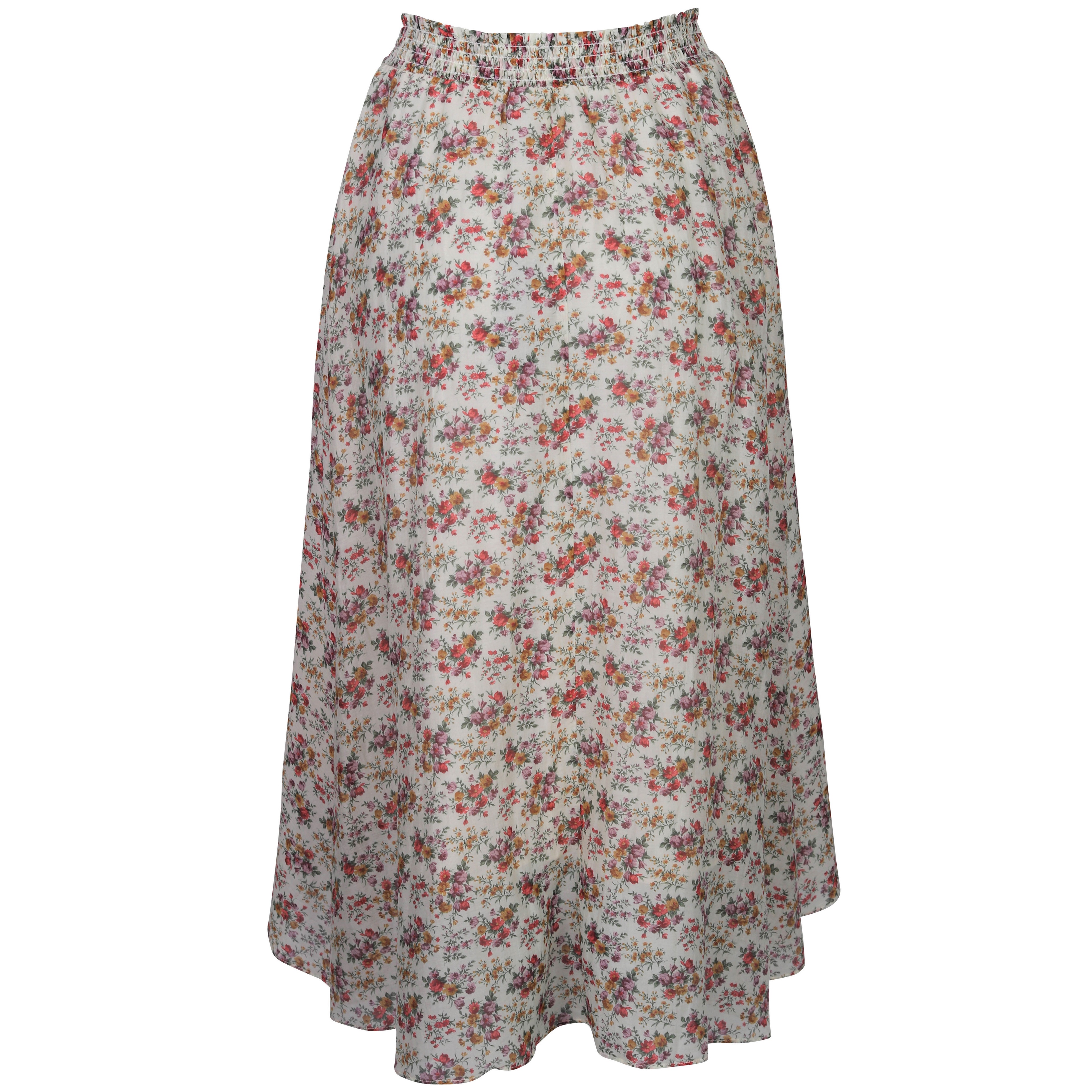 R13 Midi Skirt in Ecru Floral S