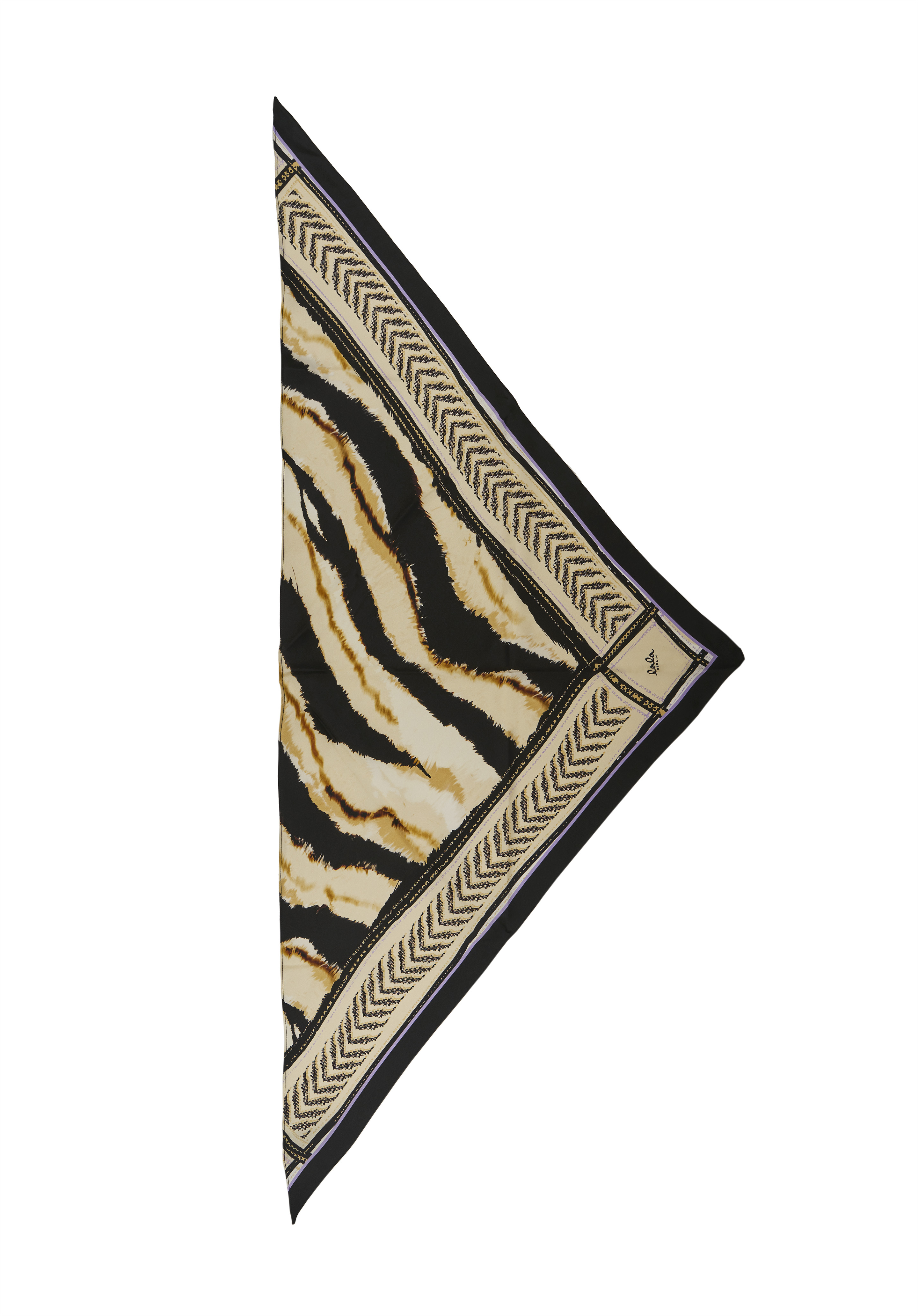 Lala Berlin Scarf Aaina Triangle Black Beige