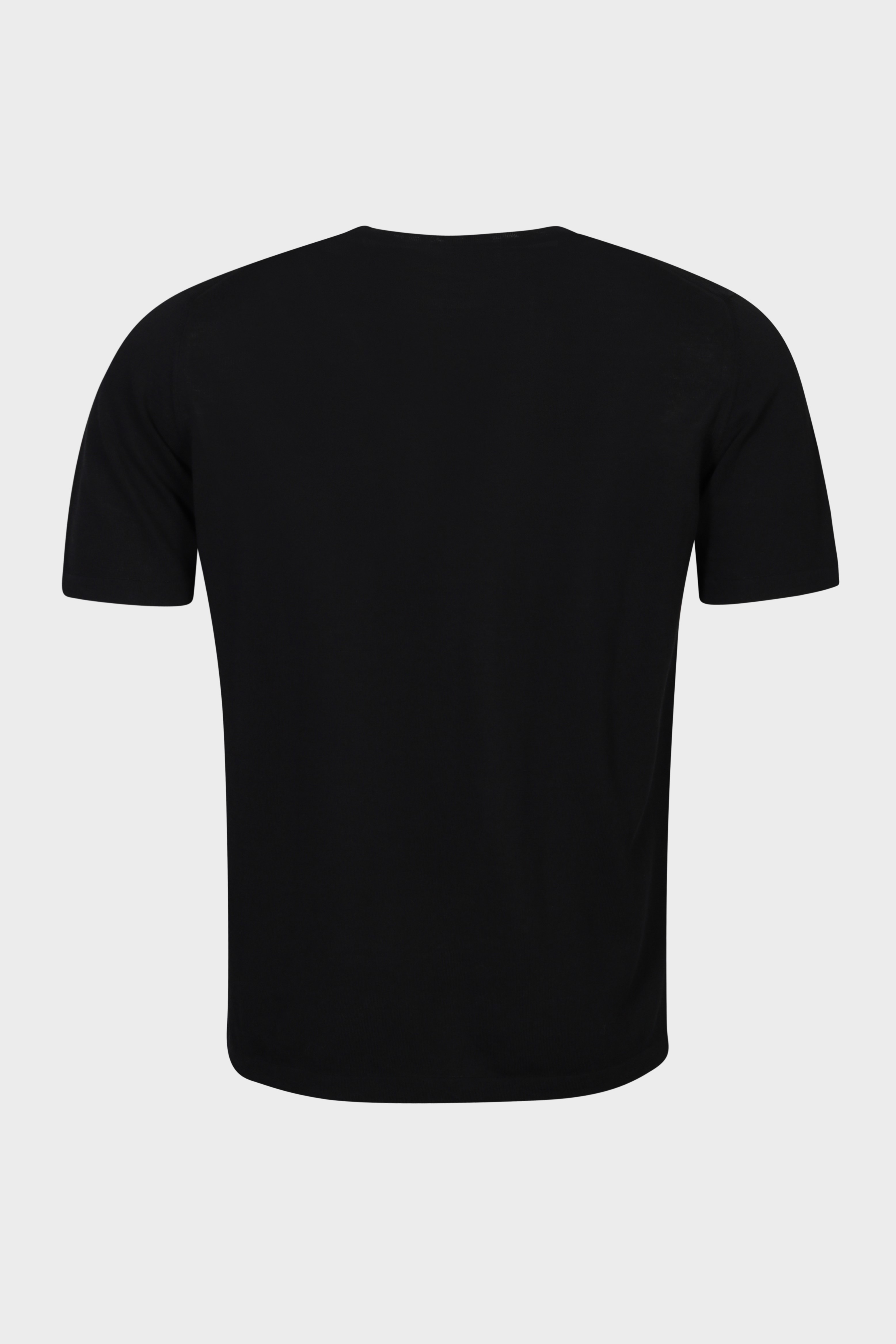 ROBERTO COLLINA Cotton Knit T-Shirt in Black ROBERTO COLLINA Cotton Knit T-Shirt in Black