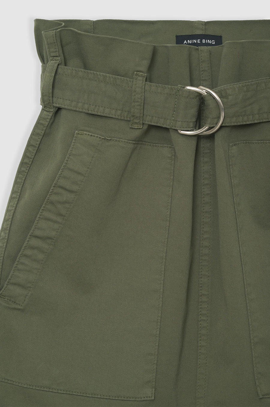 ANINE BING Aveline Skirt in Army Green XS