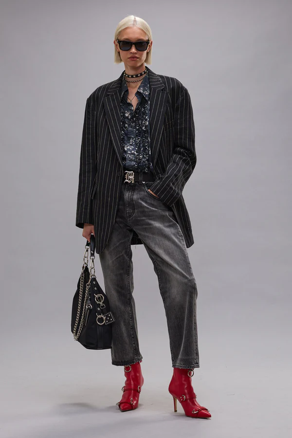 R13 X-Boyfriend Jeans in Polaris Black