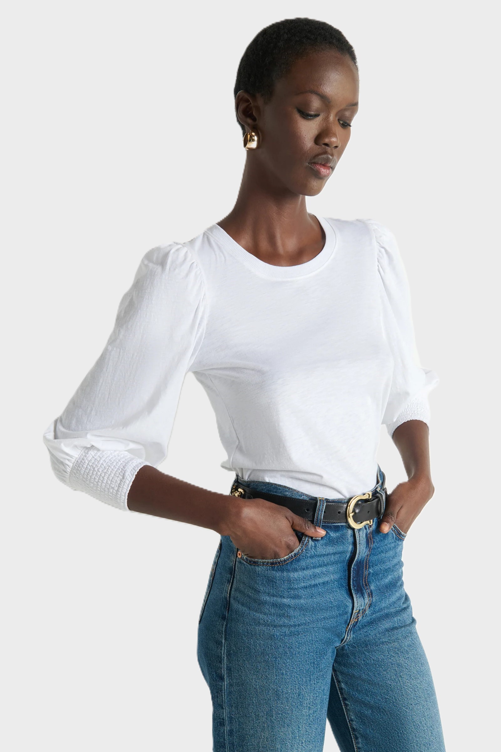 NATION LTD Loren Longsleeve in White