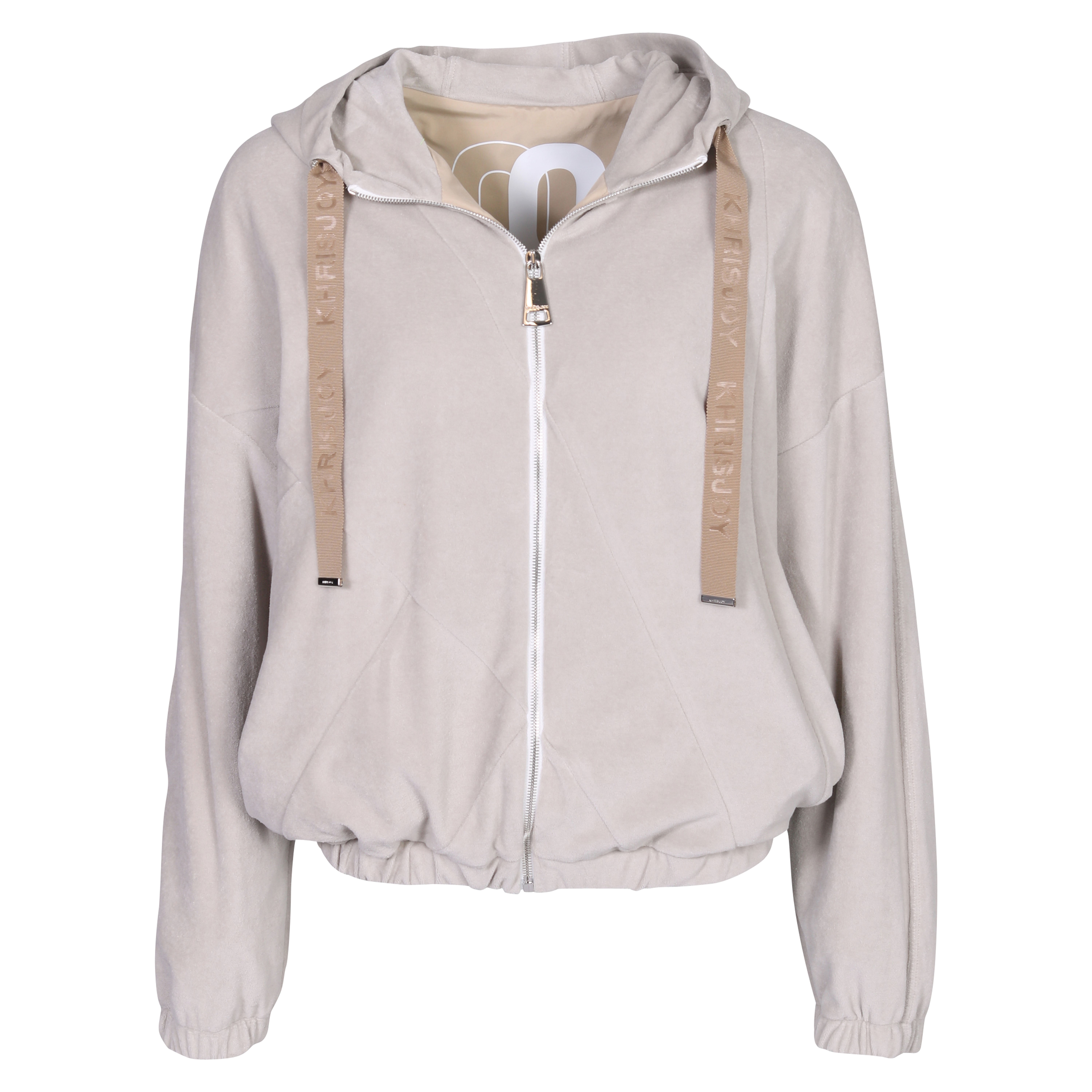 Khrisjoy Velour Tracksuit Jacket in Oyster Grey S