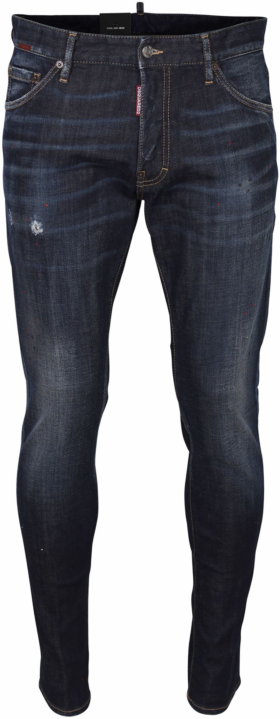 Dsquared Patched Jeans Cool Guy Blue Washed
