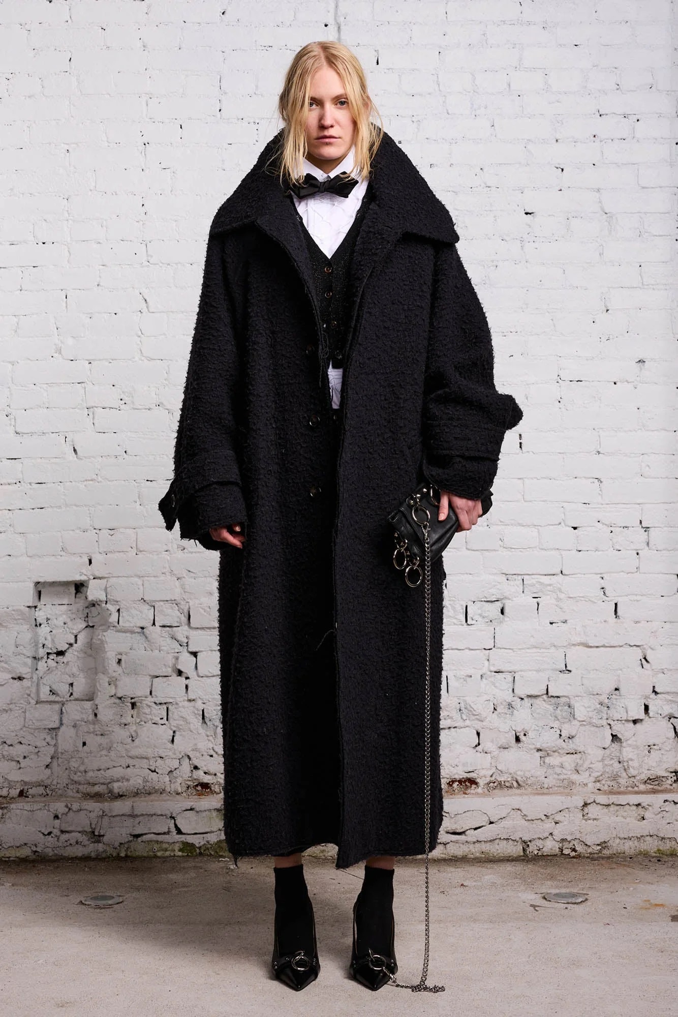 R13 Jumbo Coat in Black