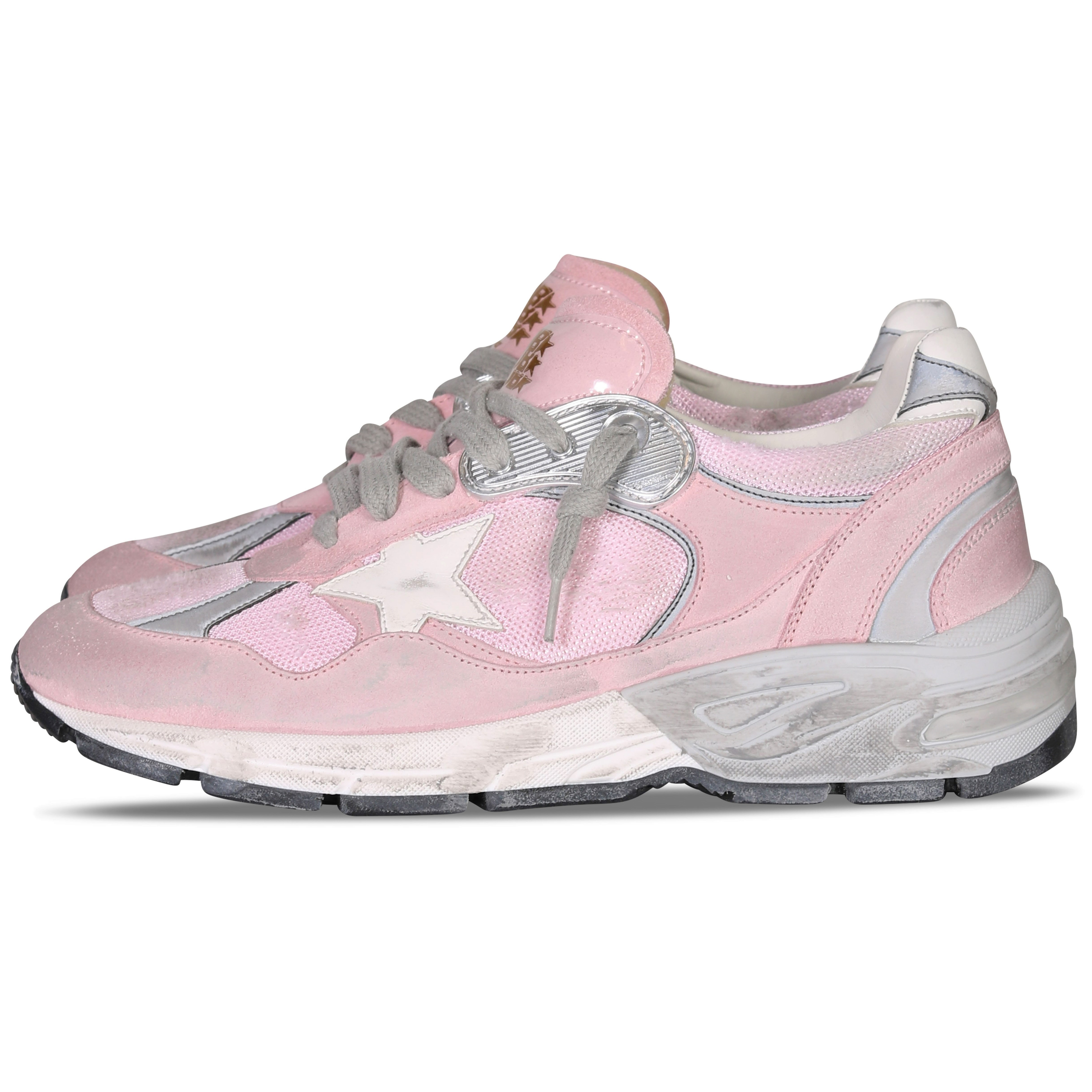 Golden Goose Sneaker Running Dad Star in Pink White