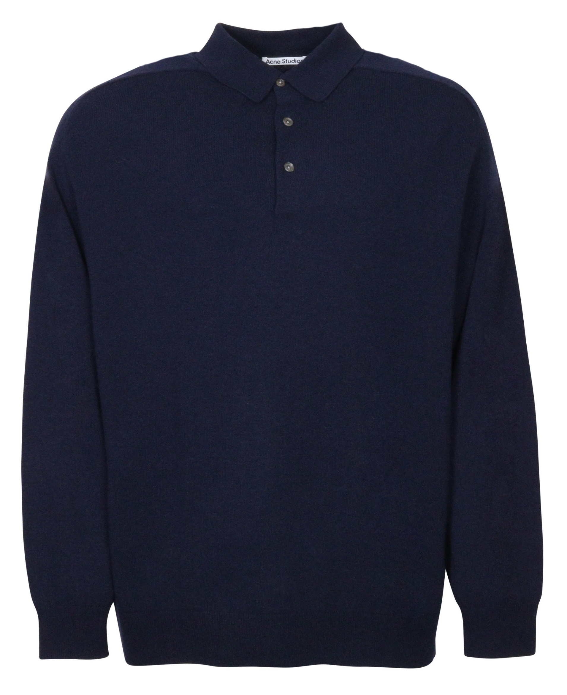 Acne Studios Knit Polo Sweater Navy