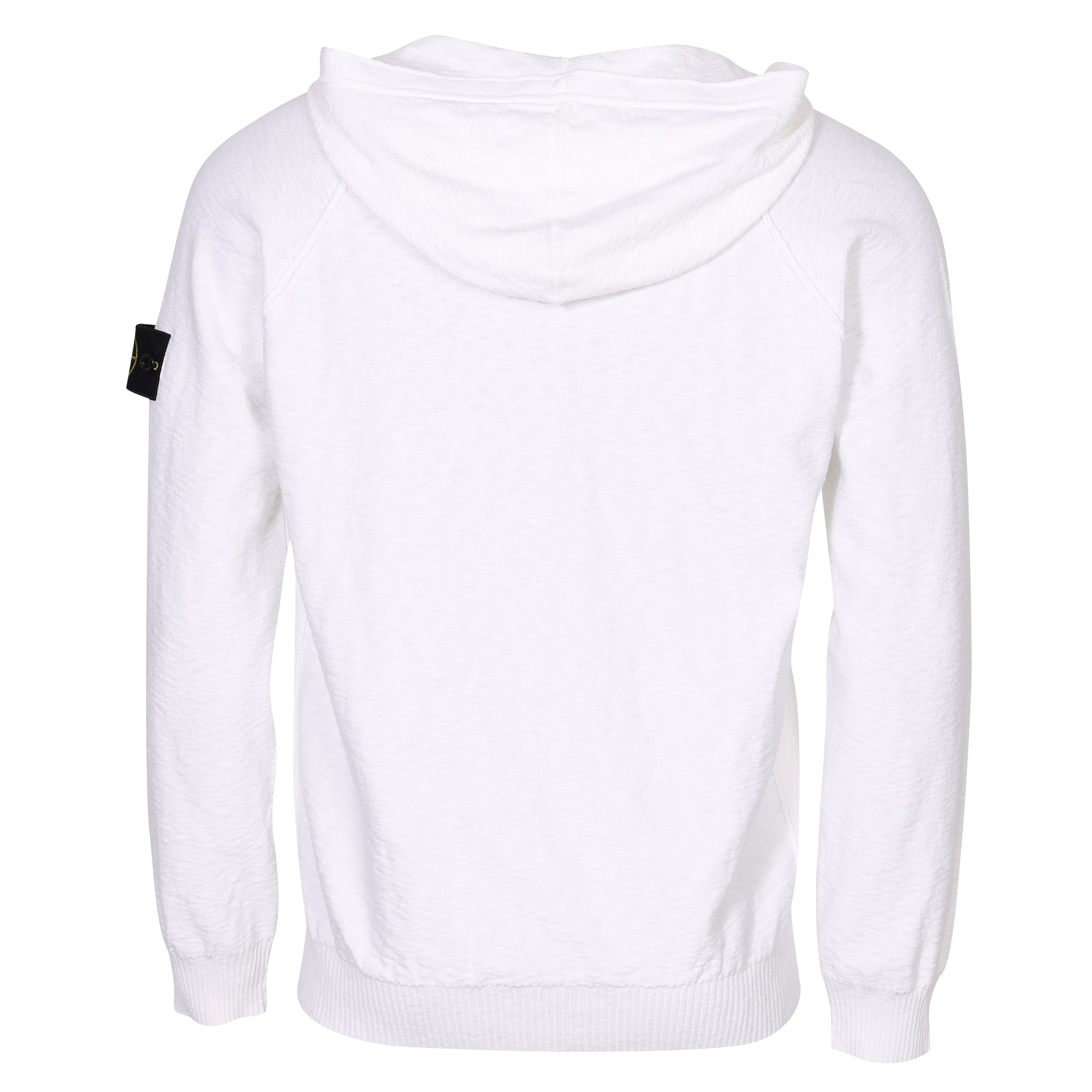 STONE ISLAND Cotton Knit Zip Hoodie in White M