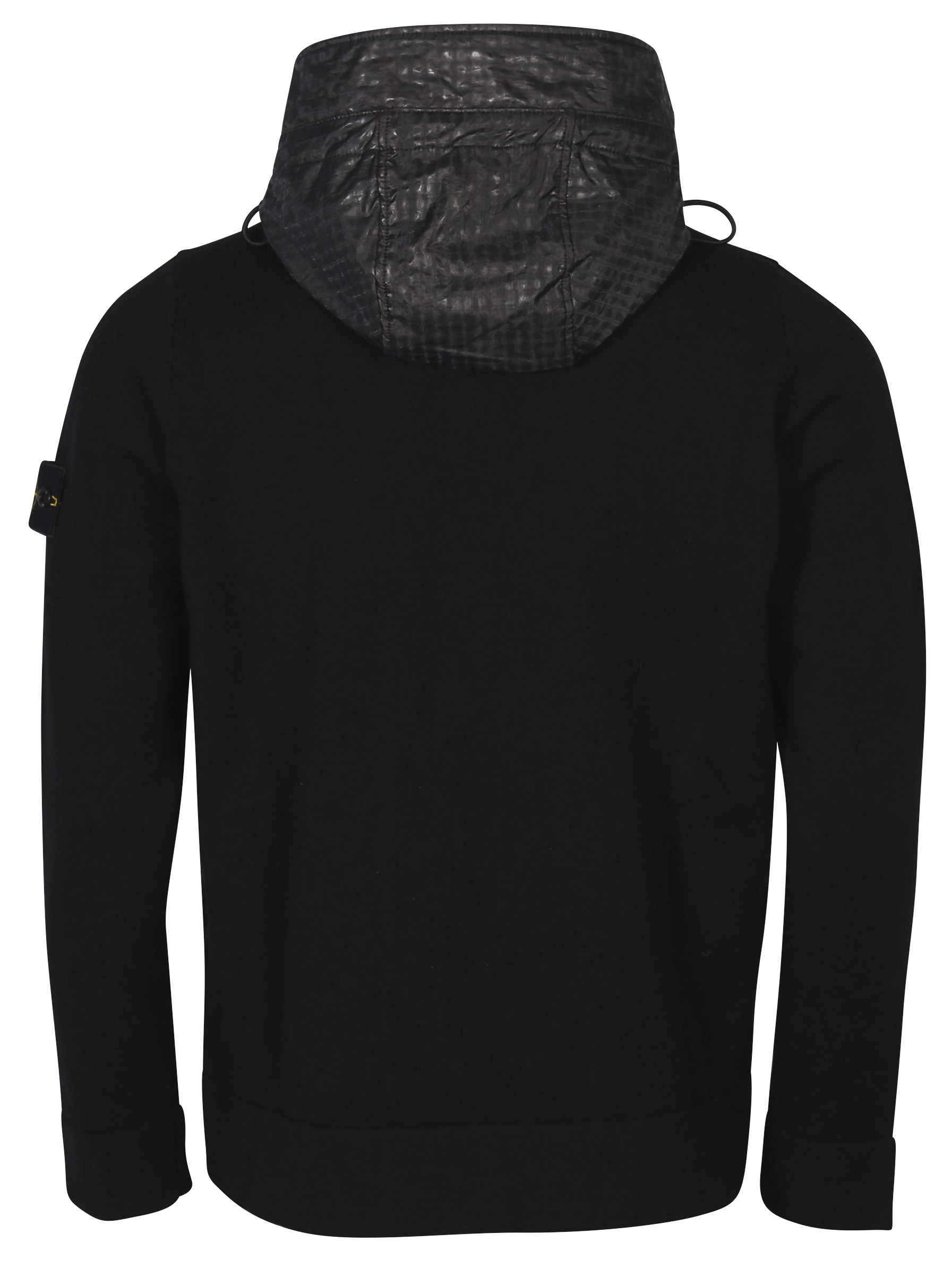 Stone Island Hooded Zip Knit Jacket Black