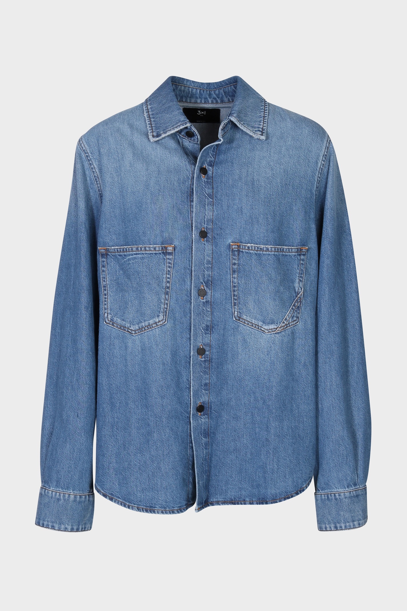 3X1 NYC Essentiel Shirt in Marlin Blue 3X1 NYC Essentiel Shirt in Marlin Blue