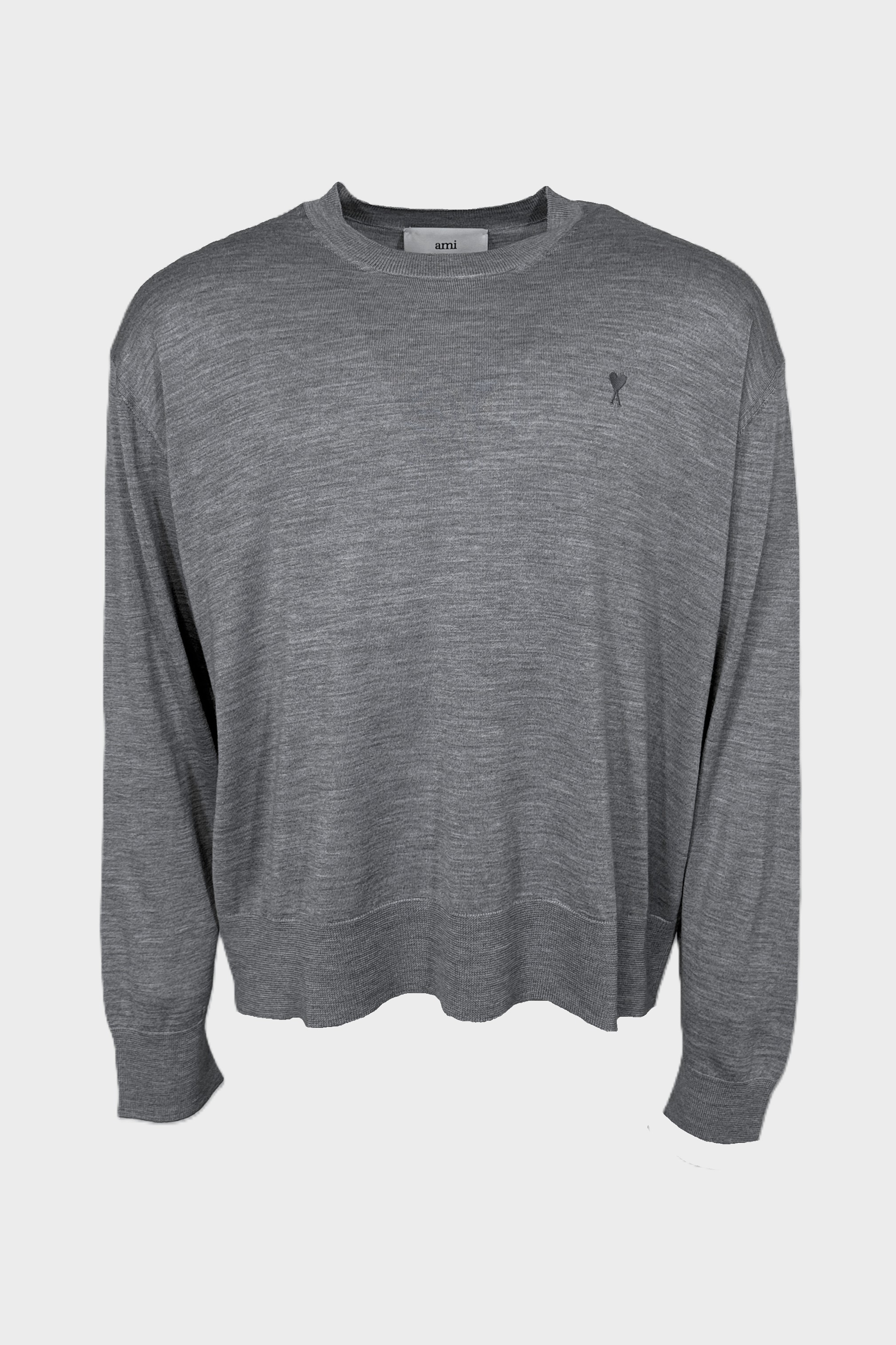 AMI PARIS de Coeur Extrafine Wool/Silk Crewneck Sweater