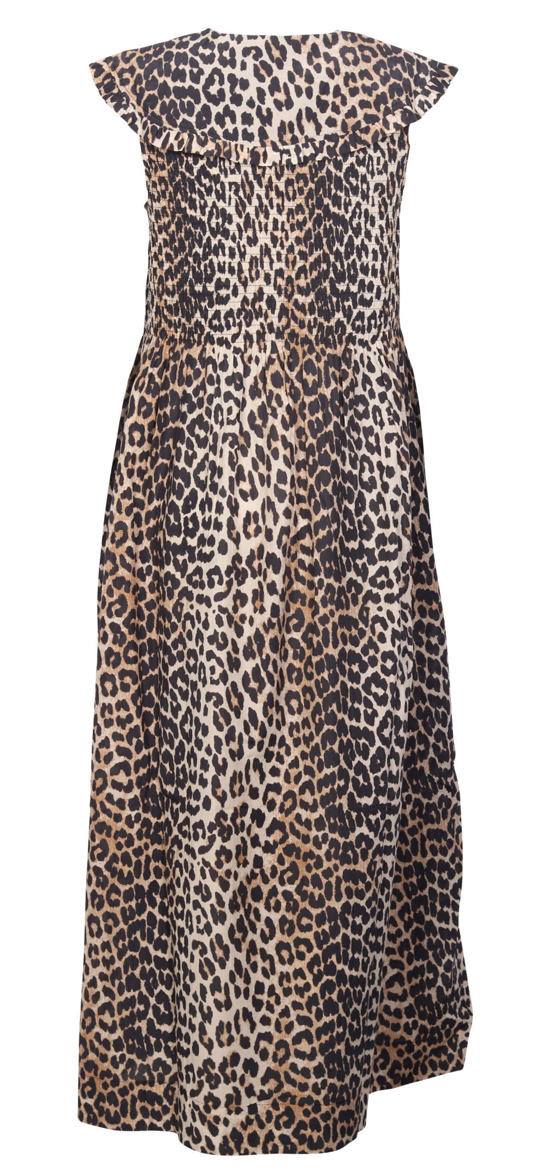 Ganni Cotton Silk Smock Dress Leo