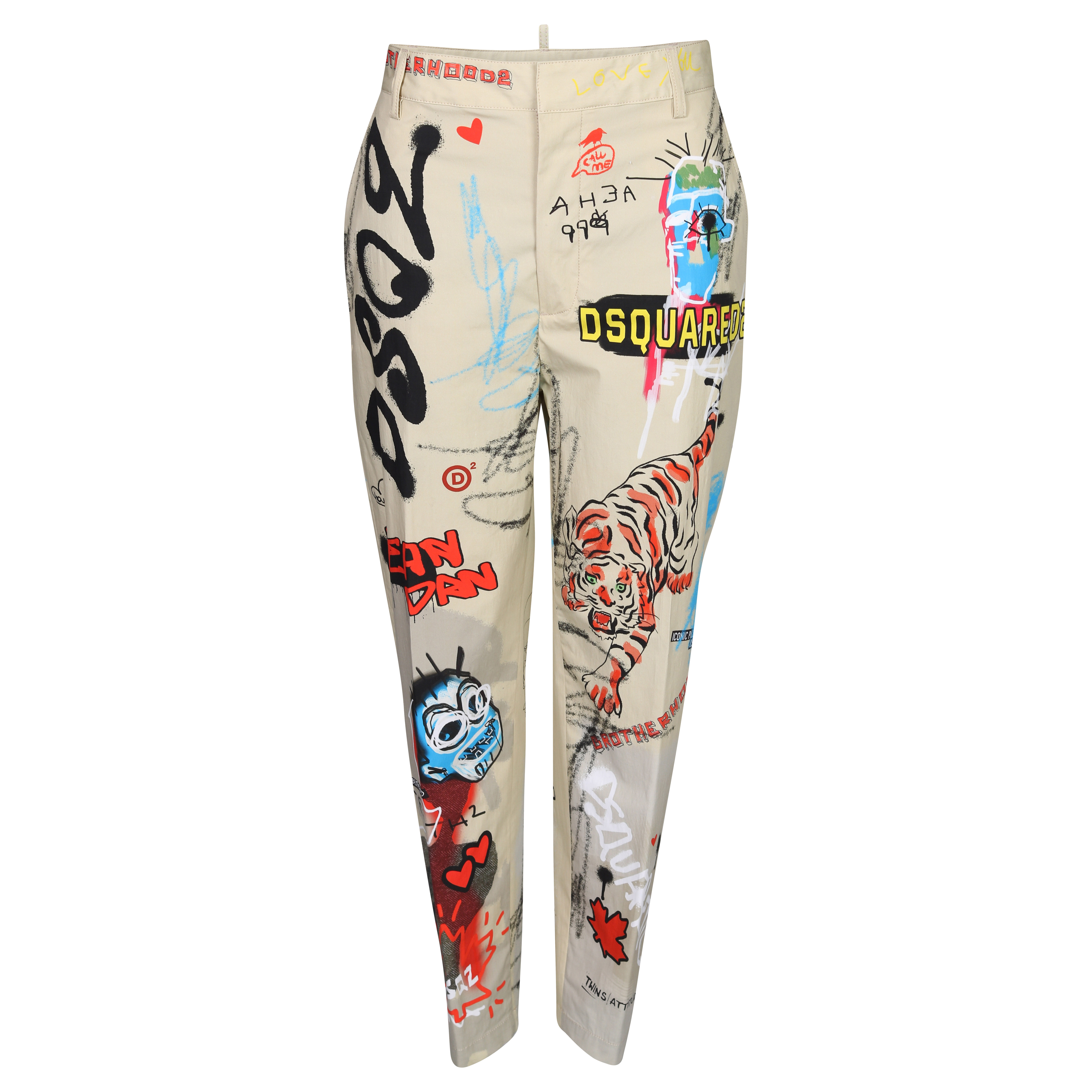 Dsquared Graffiti Chino Beige Multicolour