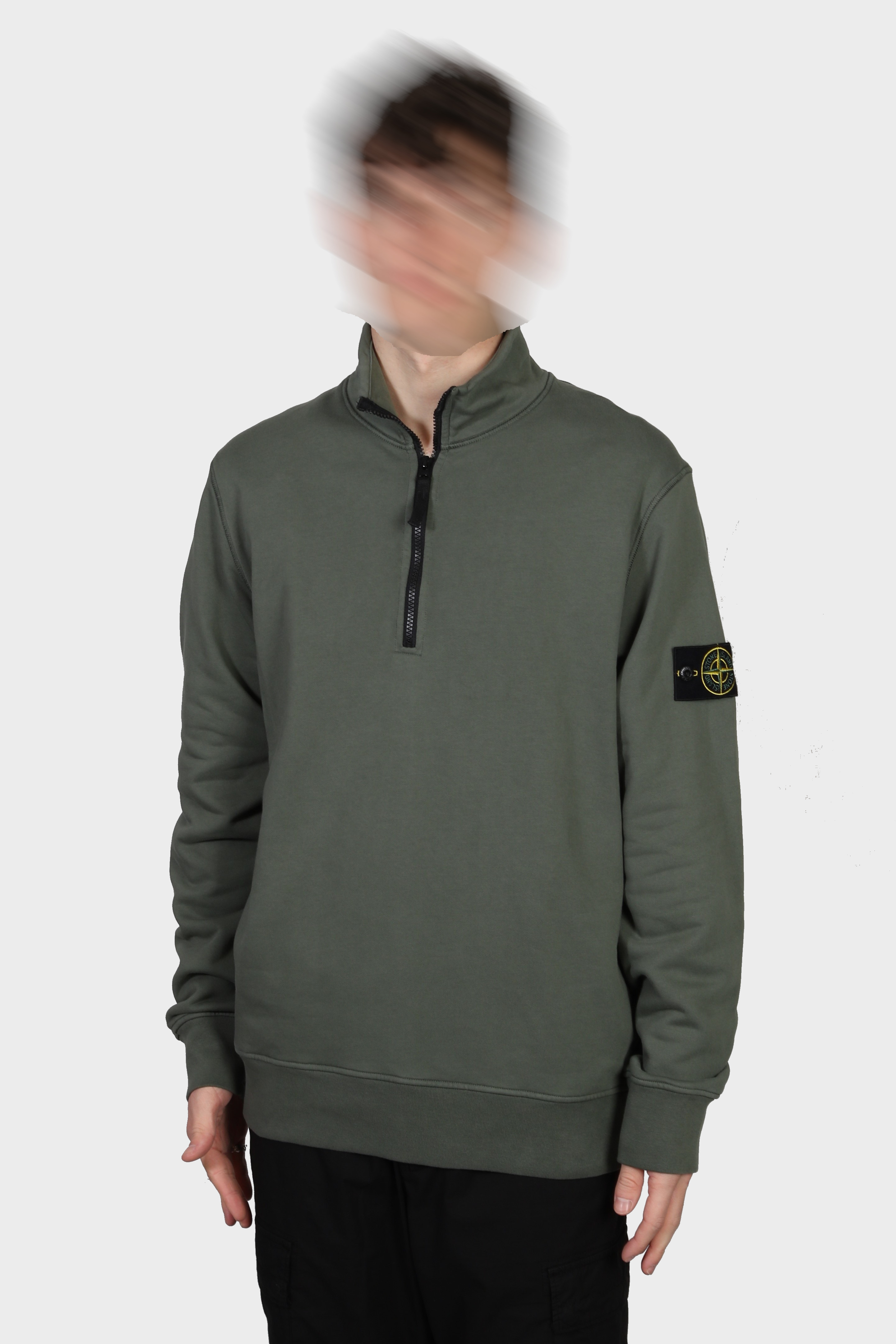 STONE ISLAND Half Zip Sweatshirt in Green S