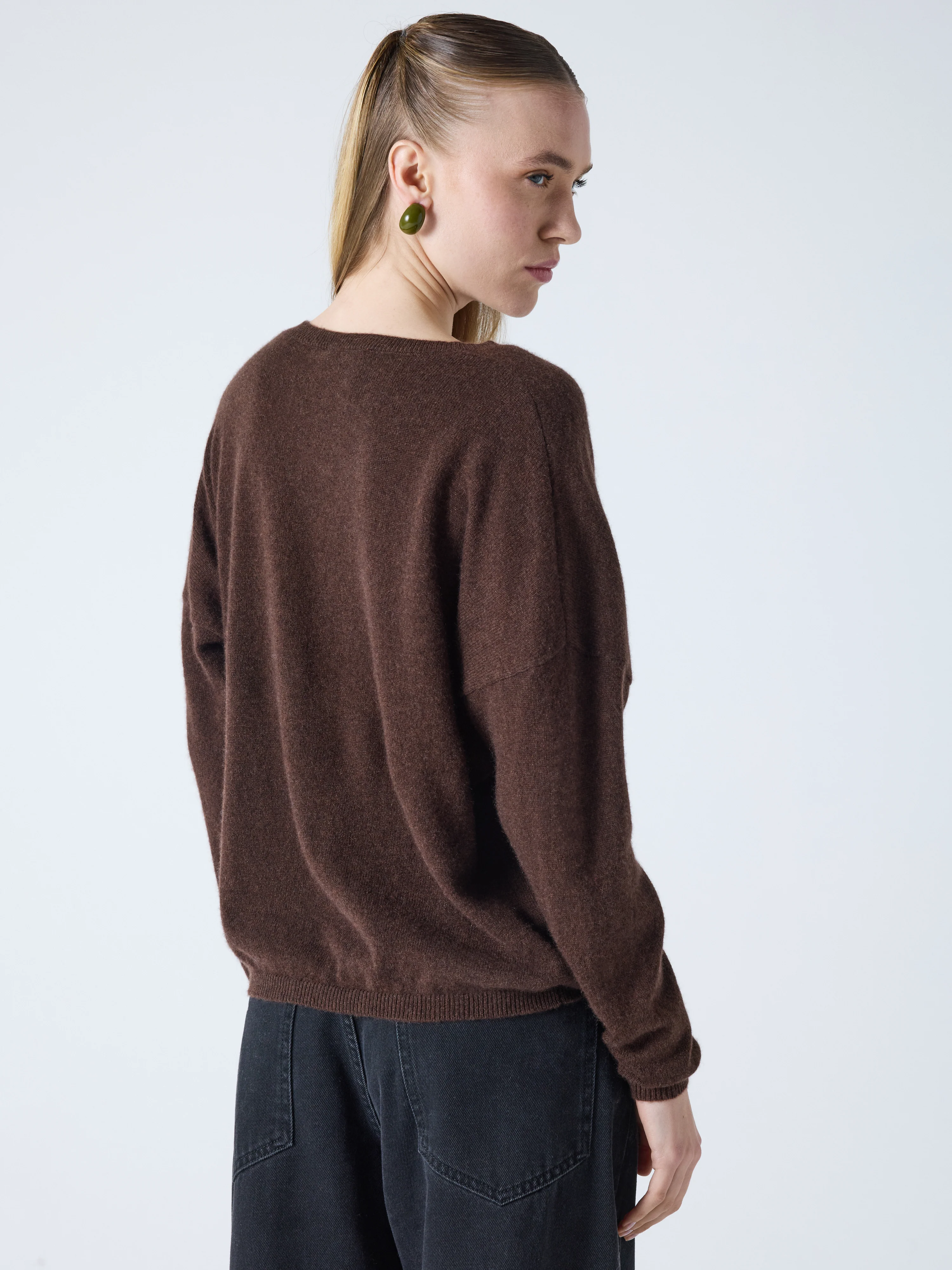 ABSOLUT CASHMERE V-Neck Sweater in Brown