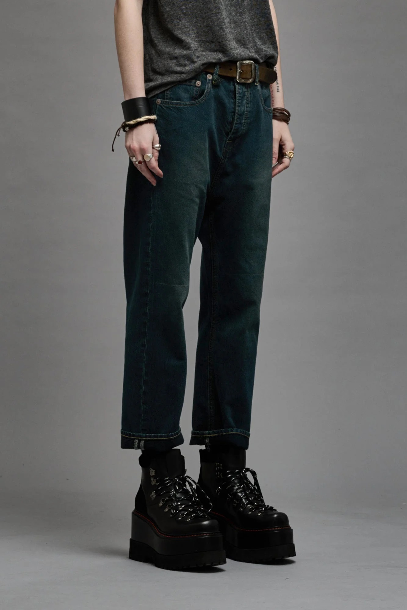 R13 Boyfriend Tailored Drop in Camden Indigo  27