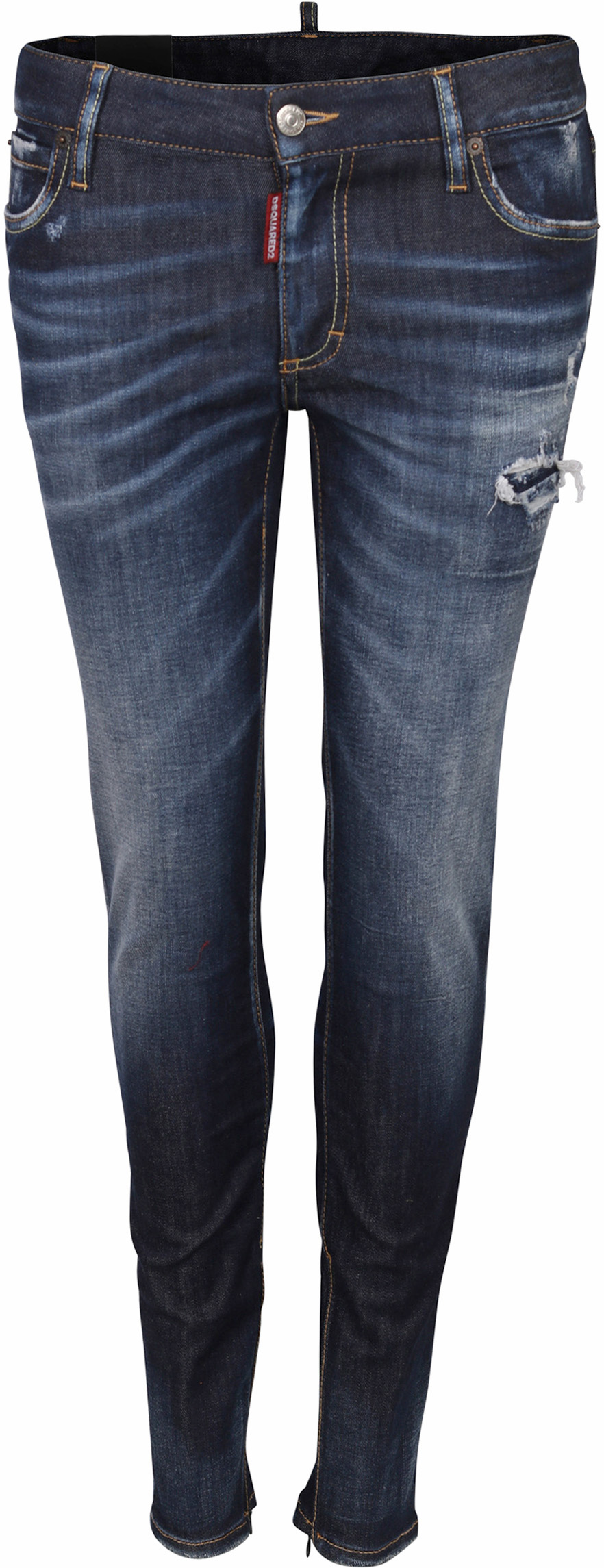 Dsquared Jeans Medium Waist Twiggy Blue Washed