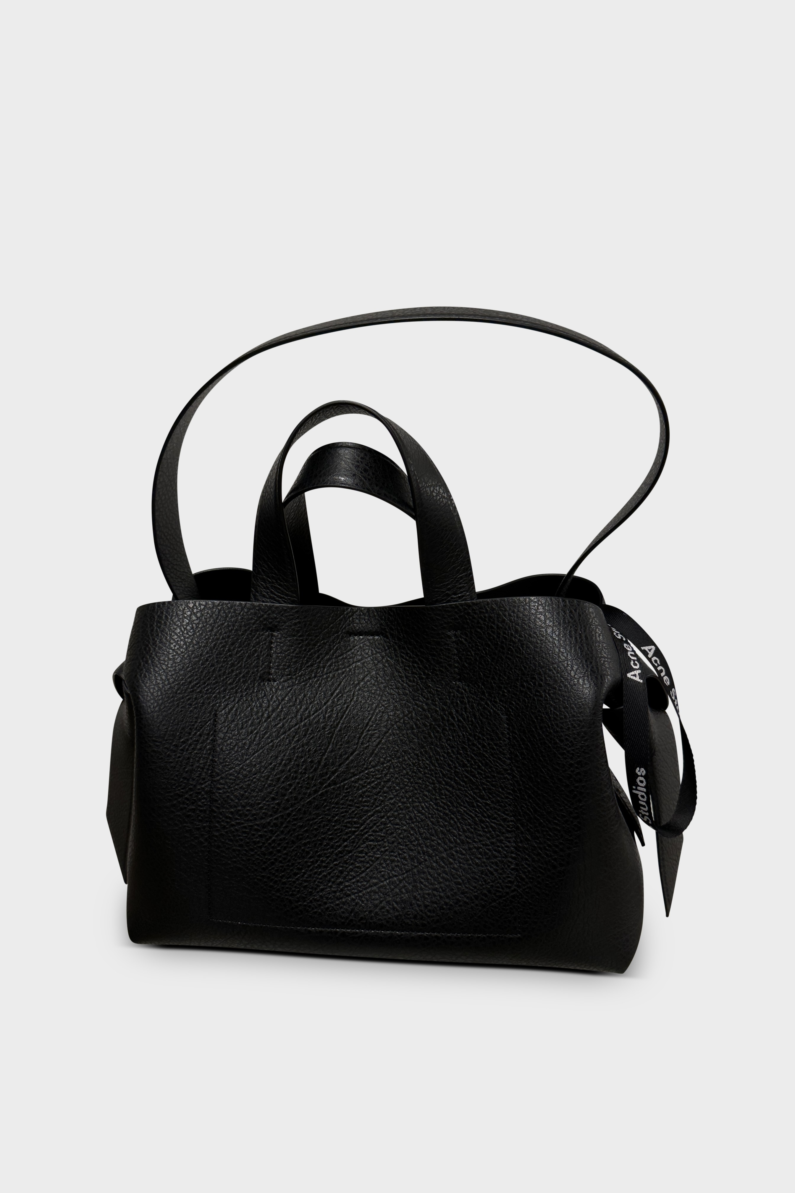 ACNE STUDIOS Musubi Tote Bag in Grained Leather Black