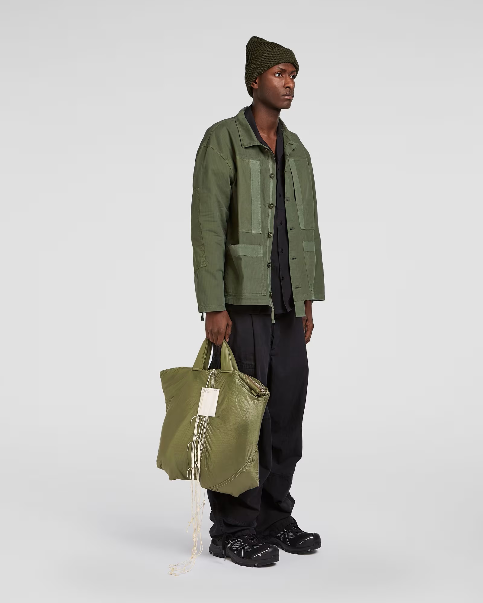 APPLIED ART FORMS Worker Jacket in Dusty Olive APPLIED ART FORMS Worker Jacket in Dusty Olive