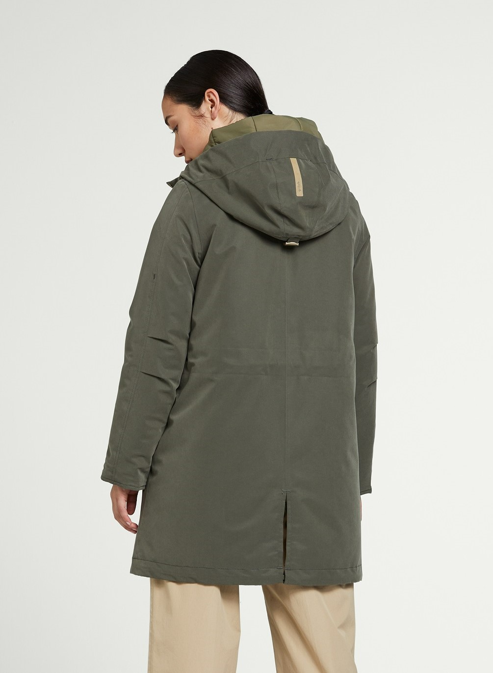 G-LAB Ivy Soft Twill Padded Coat in Leaf