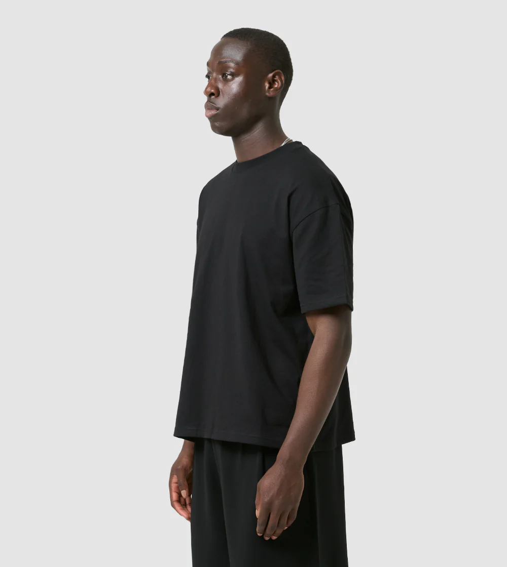 PERPLEX Cropped Boxy Fit T-Shirt in Black XL