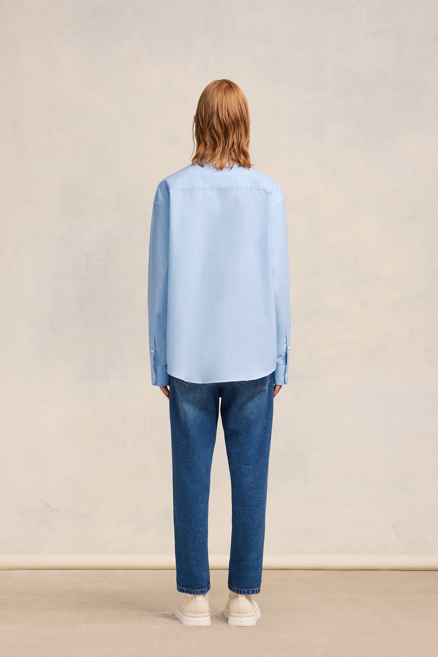 AMI PARIS de Coeur Boxy Fit Shirt in Sky Blue M