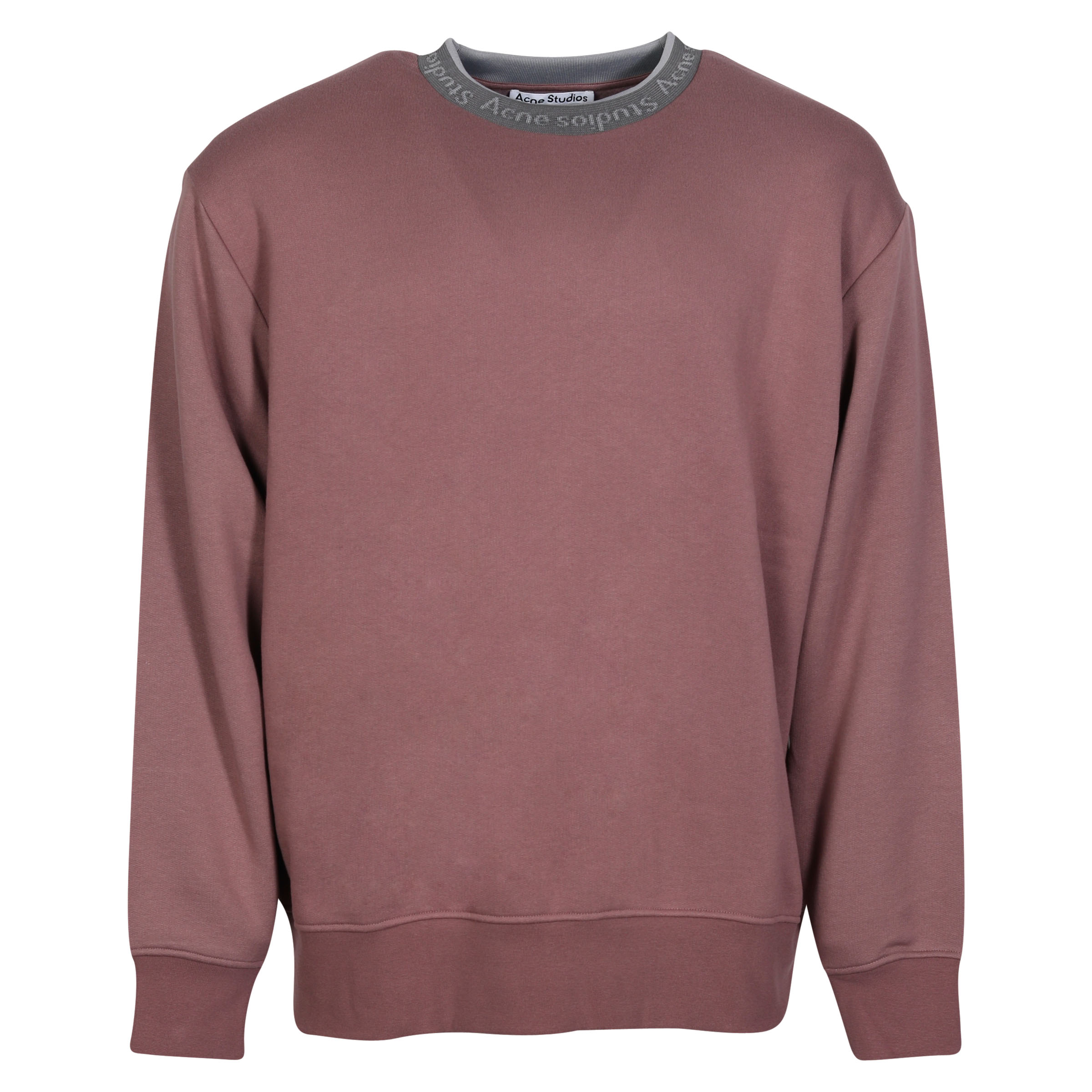 Unisex Acne Studios Logo Rib Sweatshirt Mauve Purple