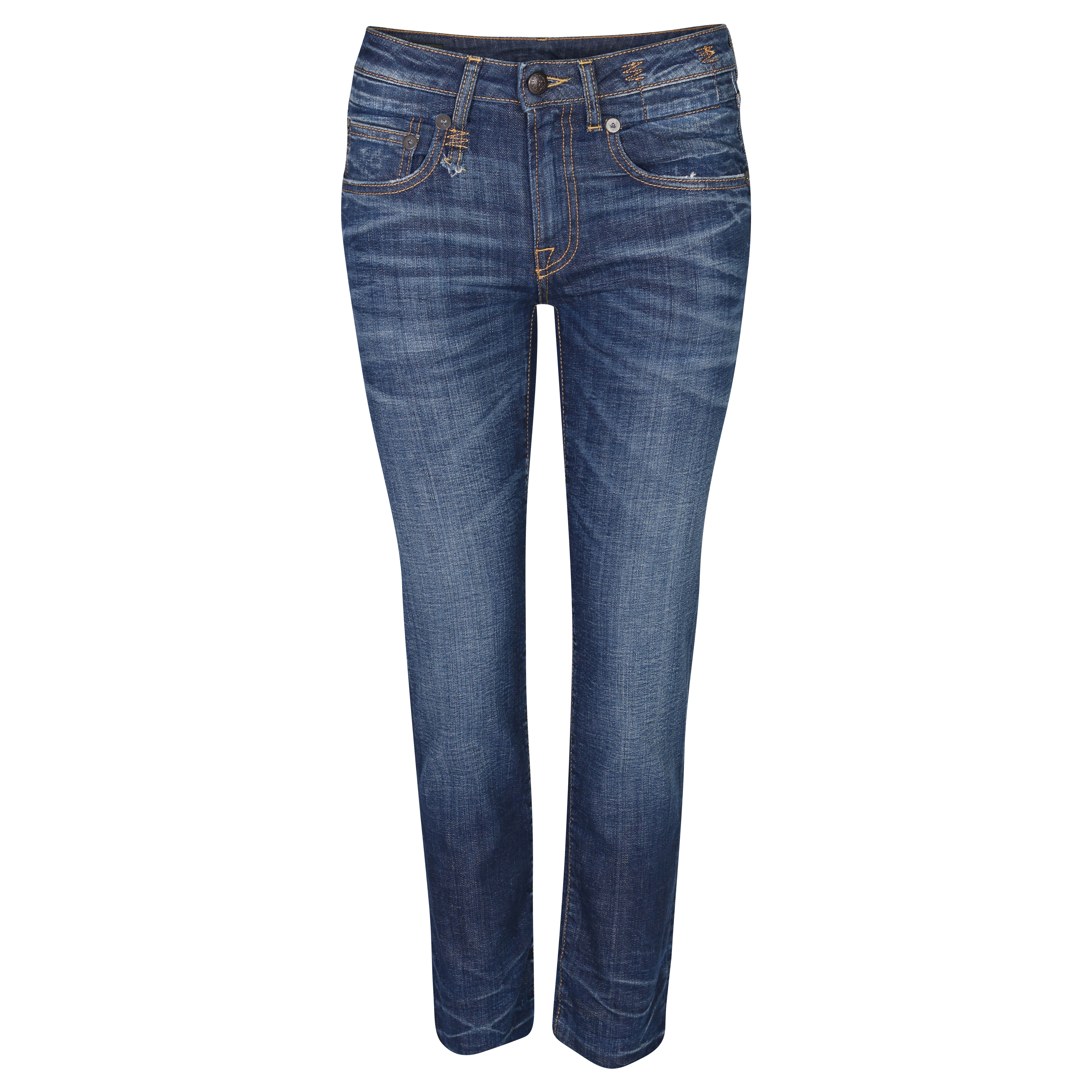 R13 Boy Straight Jeans in Howell Indigo Washing